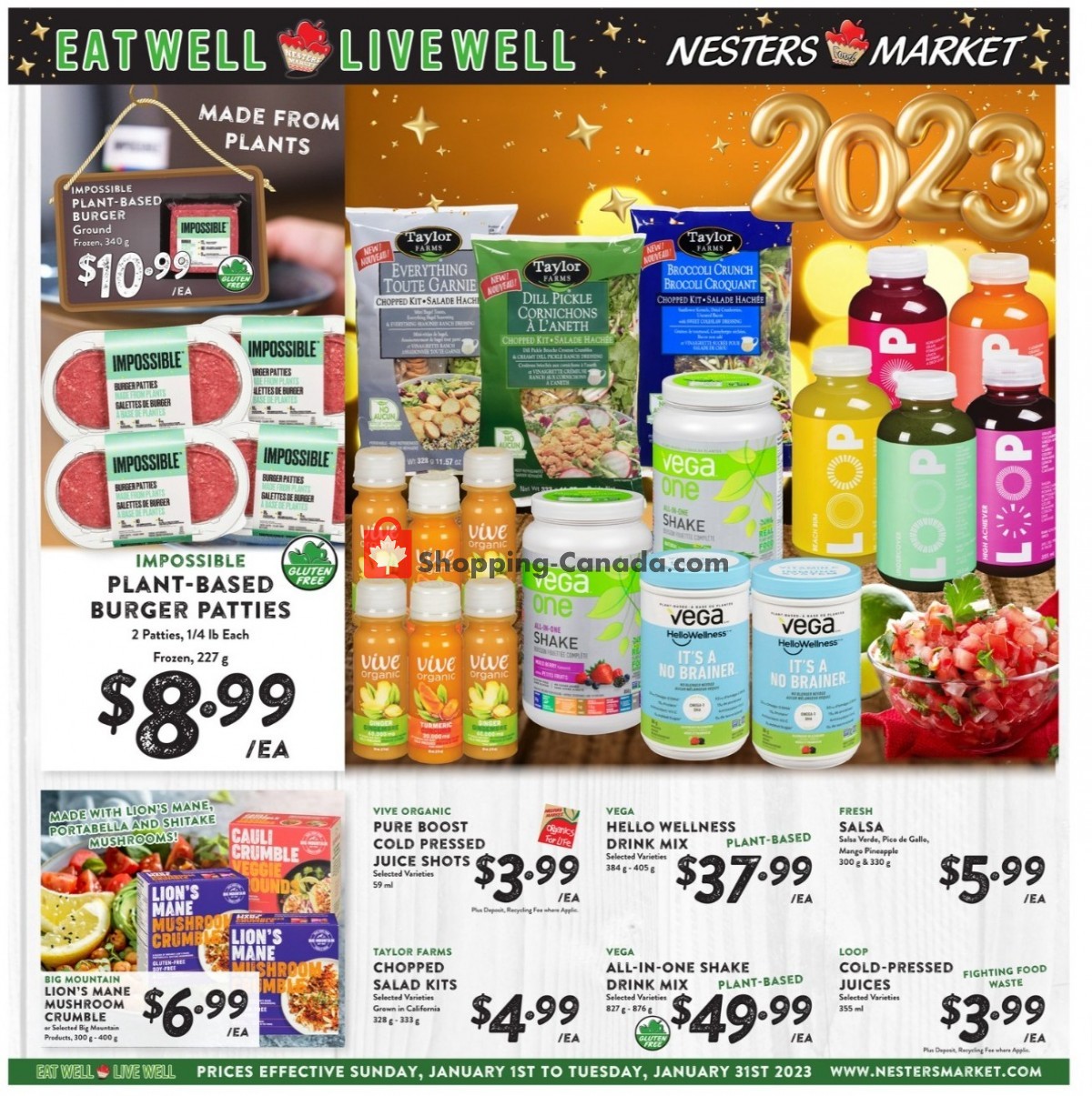 Nesters Market Grocery Stores Canada, flyer (New Year Specials) January 1 January 31, 2023