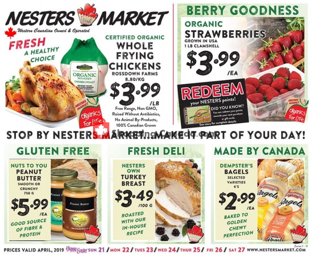 Nesters Market Grocery Stores flyer from Sunday April 21, 2019 to Saturday April 27, 2019 - page 1