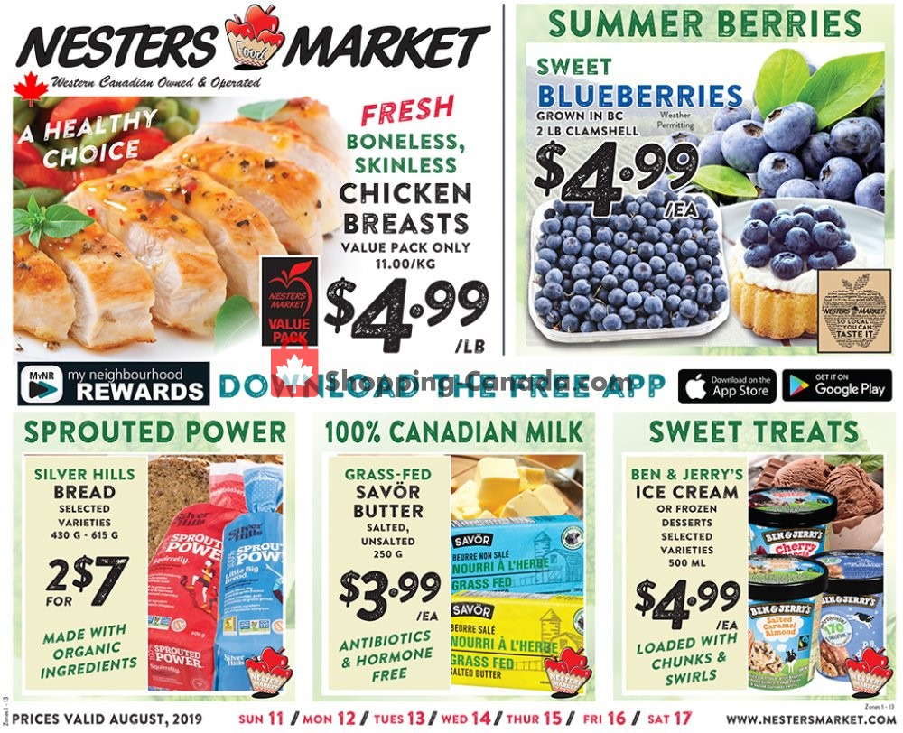 Nesters Market Grocery Stores flyer from Sunday August 11, 2019 to Saturday August 17, 2019 - page 1