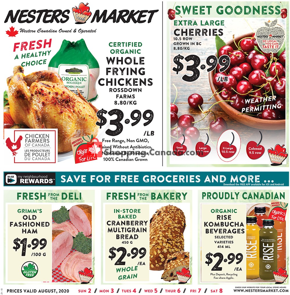 Nesters Market Grocery Stores flyer from Sunday August 2, 2020 to Saturday August 8, 2020 - page 1