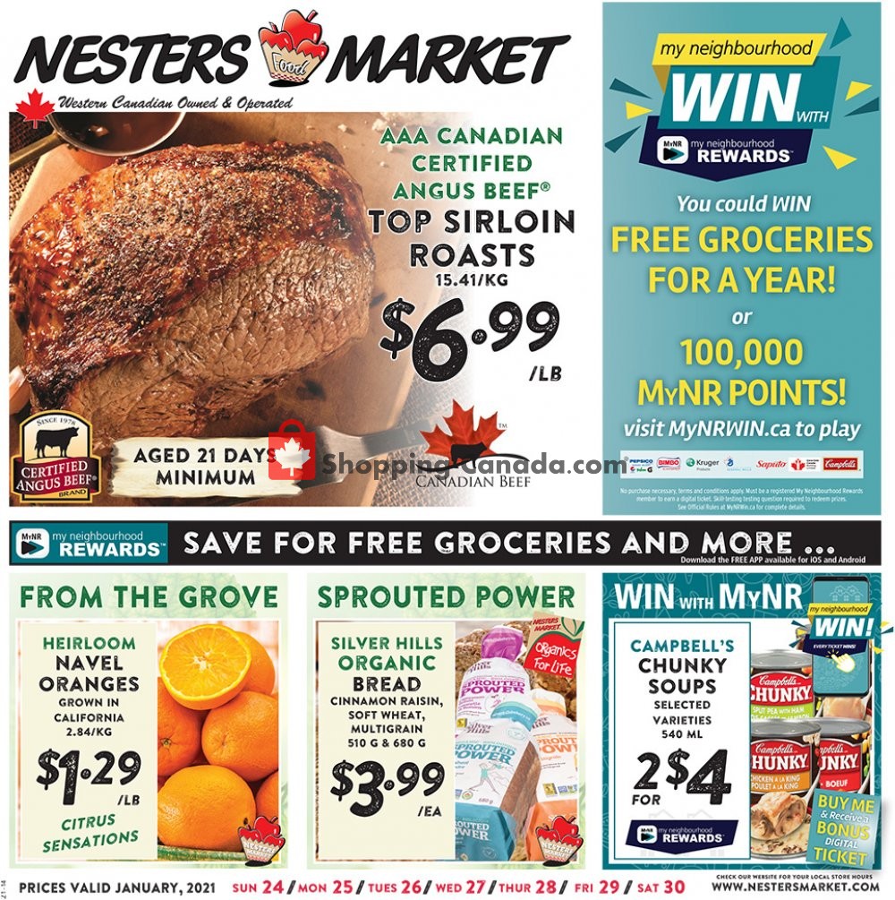 Nesters Market Grocery Stores Canada, flyer (Special Offer) January