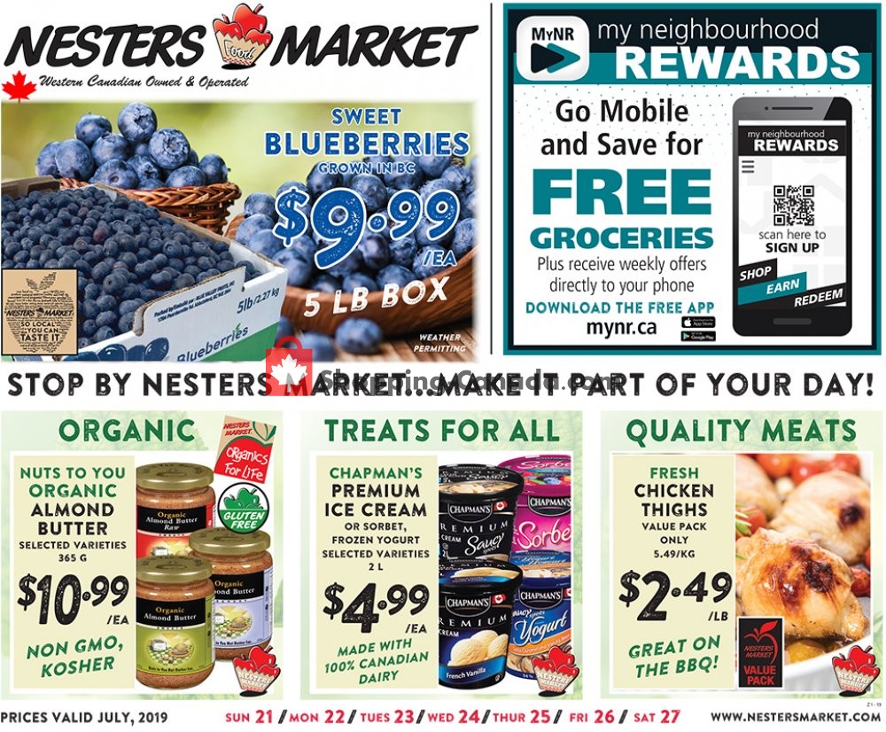 Nesters Market Grocery Stores flyer from Sunday July 21, 2019 to Saturday July 27, 2019 - page 1