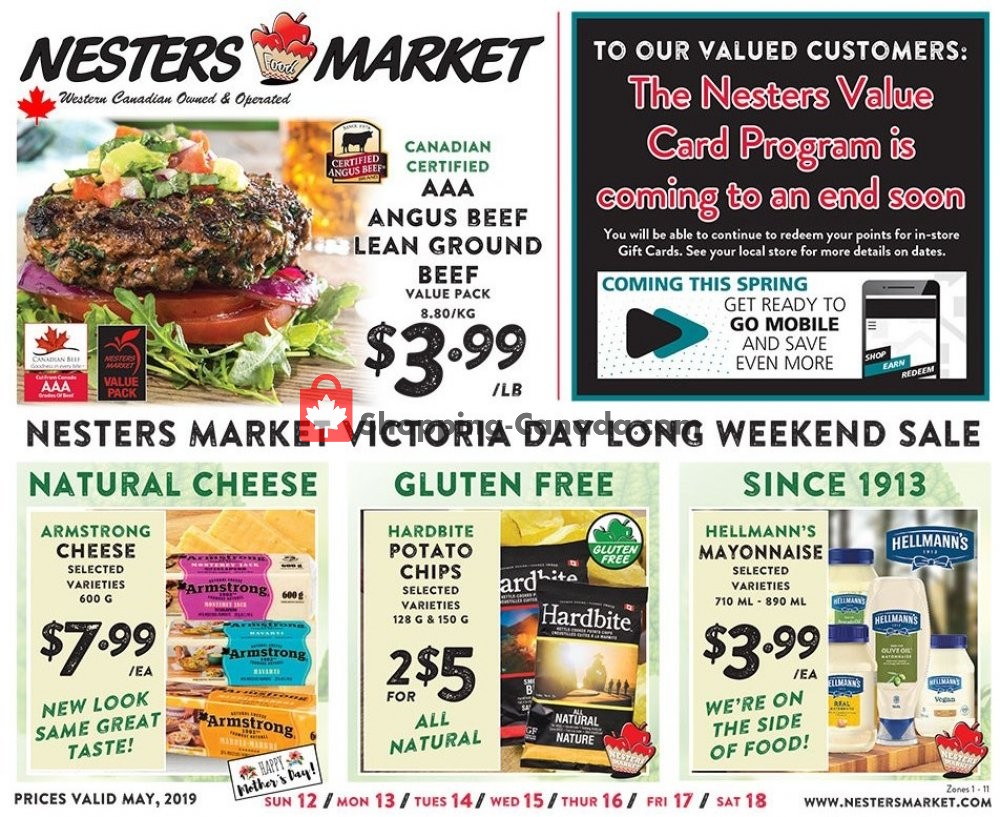 Nesters Market Grocery Stores flyer from Sunday May 12, 2019 to Saturday May 18, 2019 - page 1