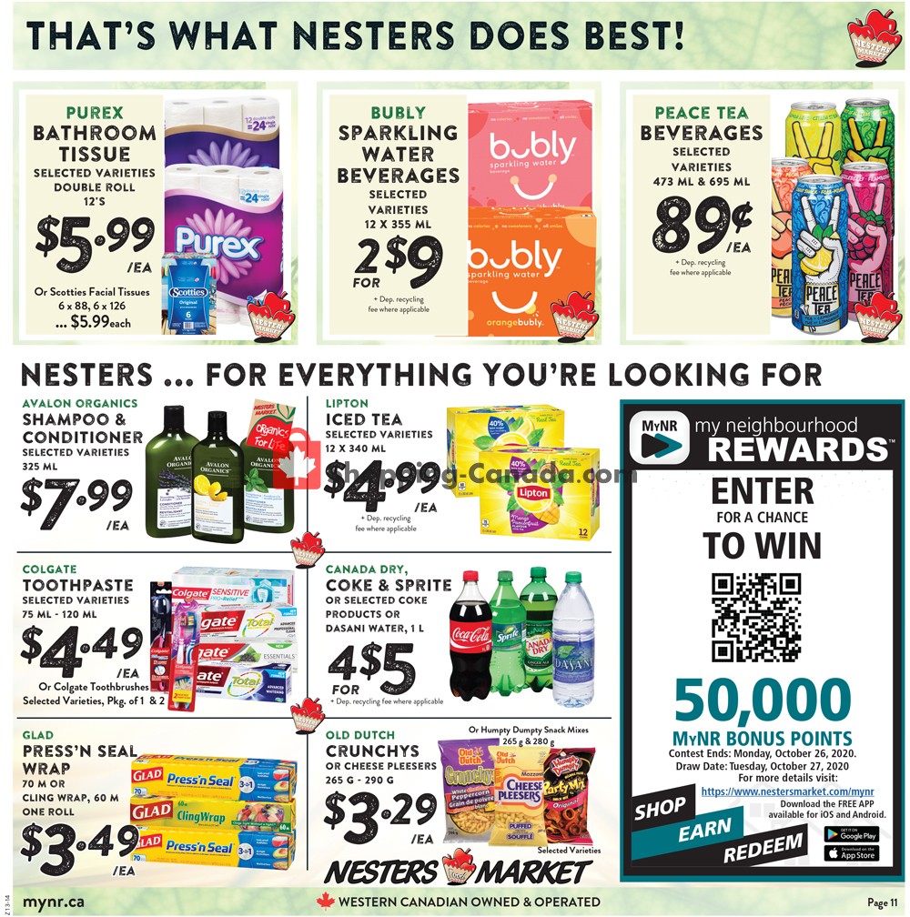 Nesters Market Grocery Stores flyer from Sunday October 11, 2020 to Saturday October 17, 2020 - page 11