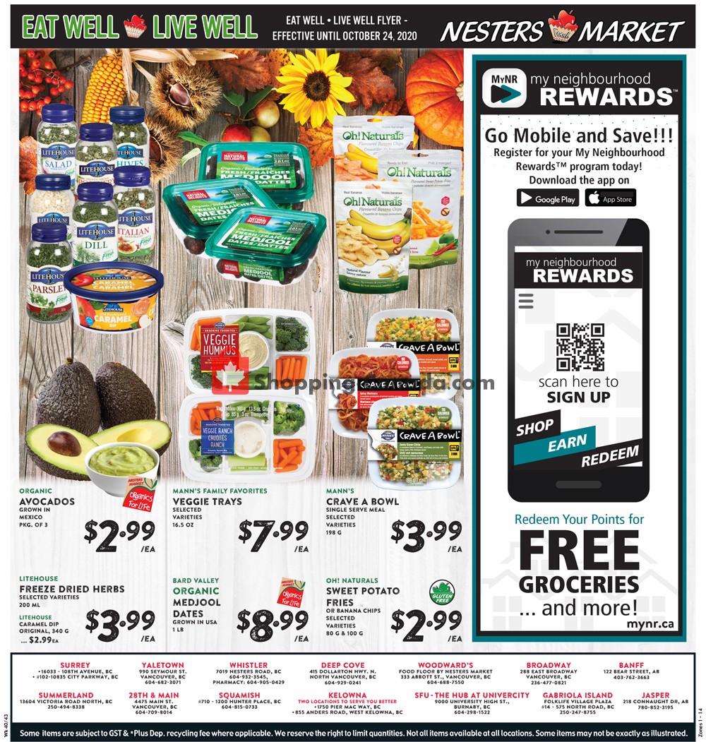 Nesters Market Grocery Stores flyer from Sunday October 11, 2020 to Saturday October 17, 2020 - page 20
