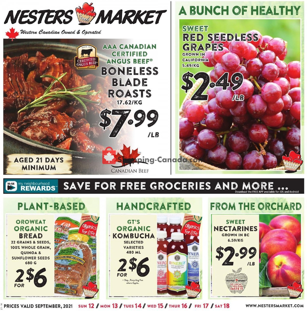 Nesters Market Grocery Stores flyer from Sunday September 12, 2021 to Saturday September 18, 2021 - page 1