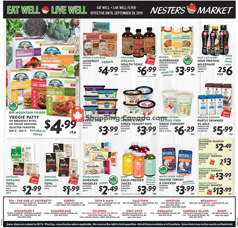Nesters Market Grocery Stores flyer from Sunday September 8, 2019 to Saturday September 14, 2019 - page 12