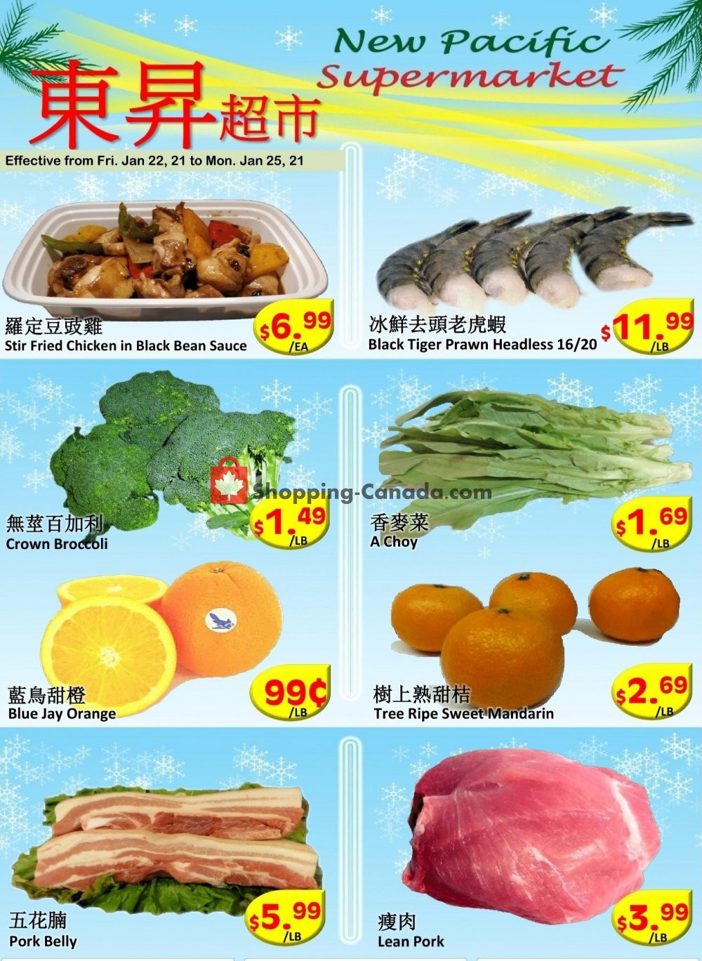 New Pacific Supermarket flyer from Friday January 22, 2021 to Monday January 25, 2021 - page 1