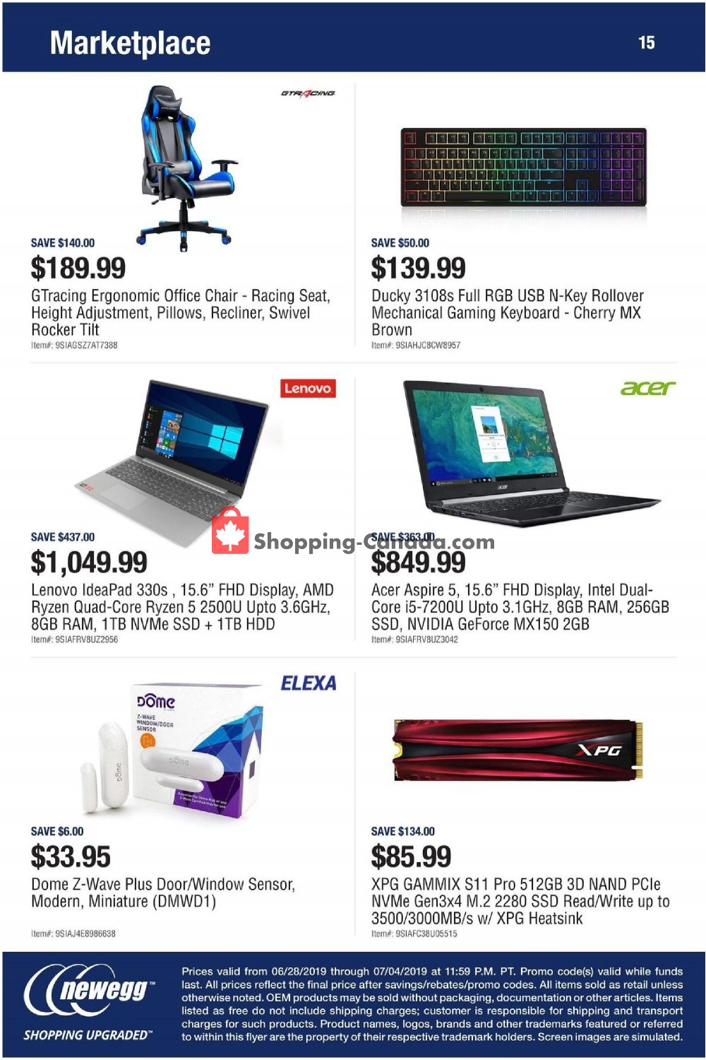Newegg flyer from Friday June 28, 2019 to Thursday July 4, 2019 - page 15