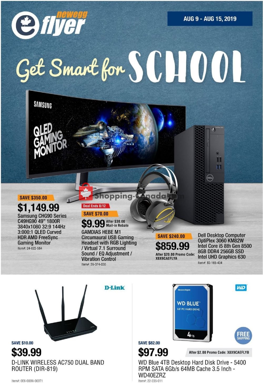 Newegg flyer from Friday August 9, 2019 to Thursday August 15, 2019 - page 1