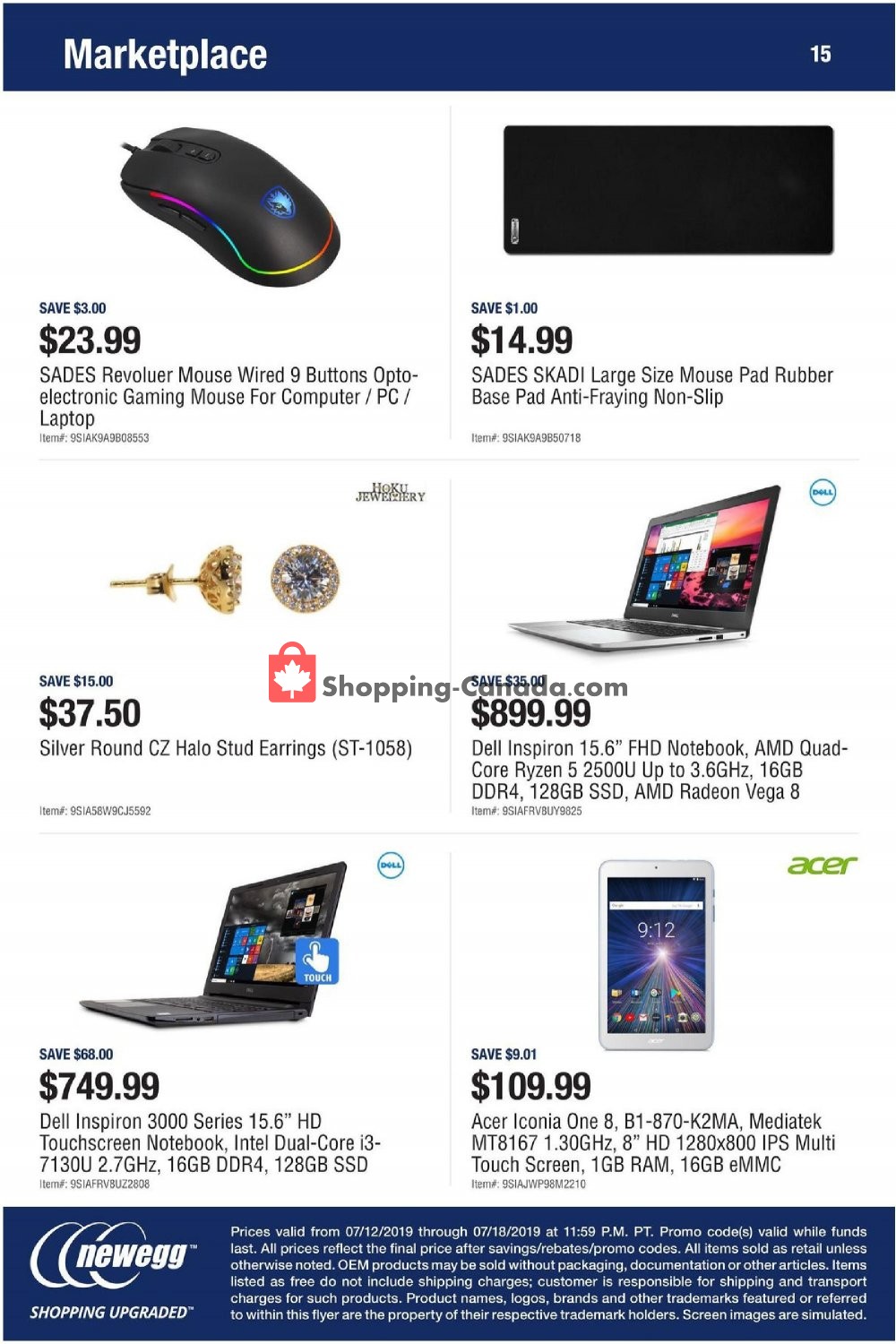 Newegg flyer from Friday July 12, 2019 to Thursday July 18, 2019 - page 15