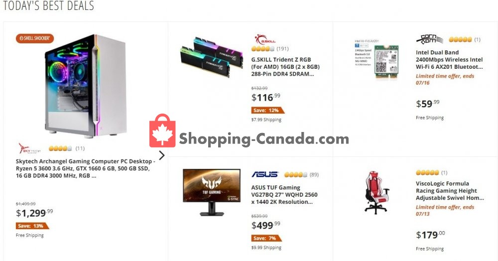Newegg Canada, flyer (Today's Best Deals) July 11 July 11, 2020