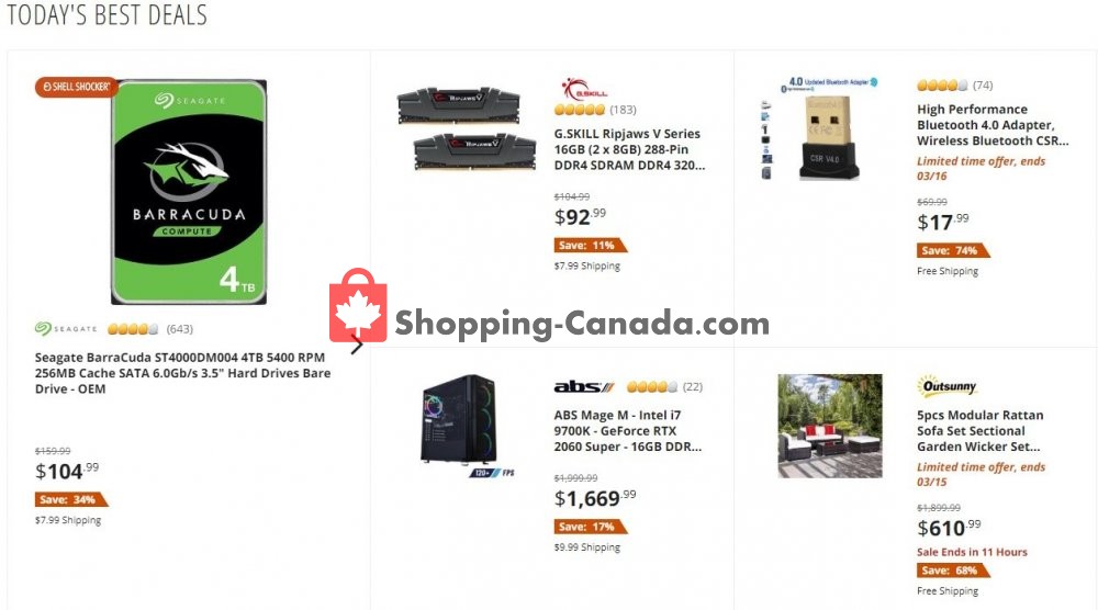 Newegg Canada, flyer (Today's Best Deals) March 15 March 15, 2020