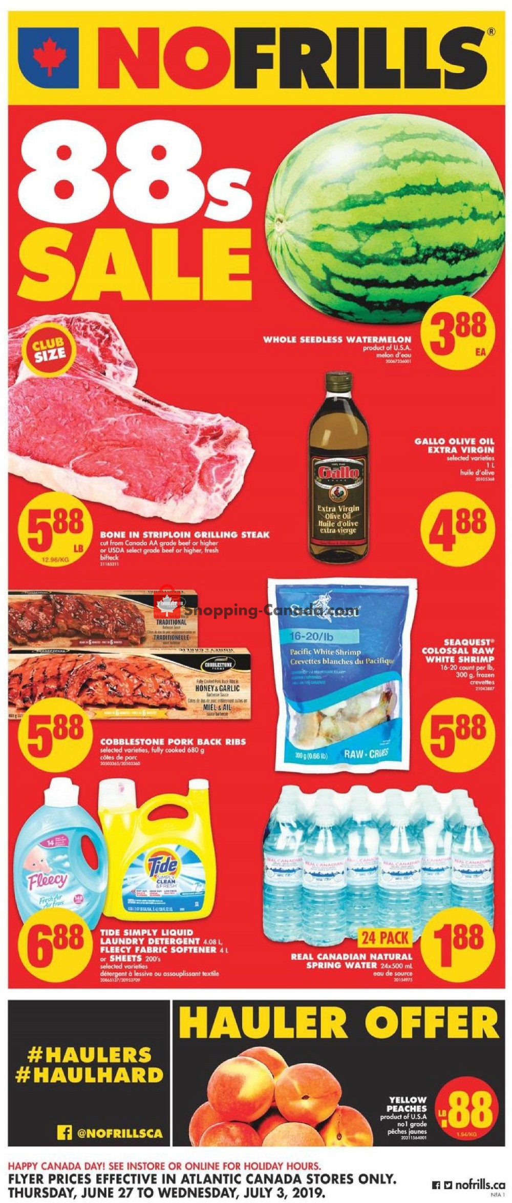 No Frills flyer from Thursday June 27, 2019 to Wednesday July 3, 2019 - page 1