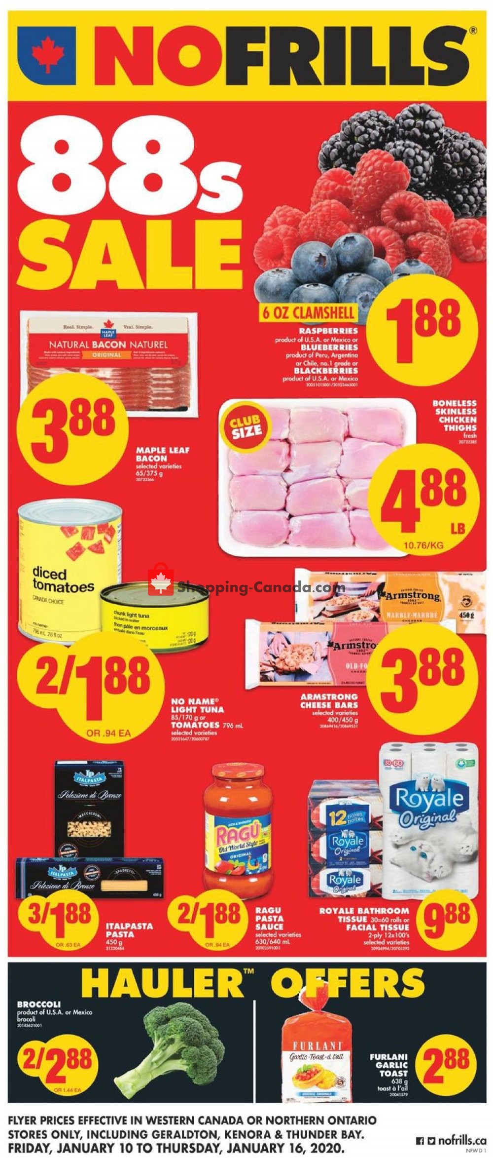 No Frills flyer from Friday January 10, 2020 to Thursday January 16, 2020 - page 1