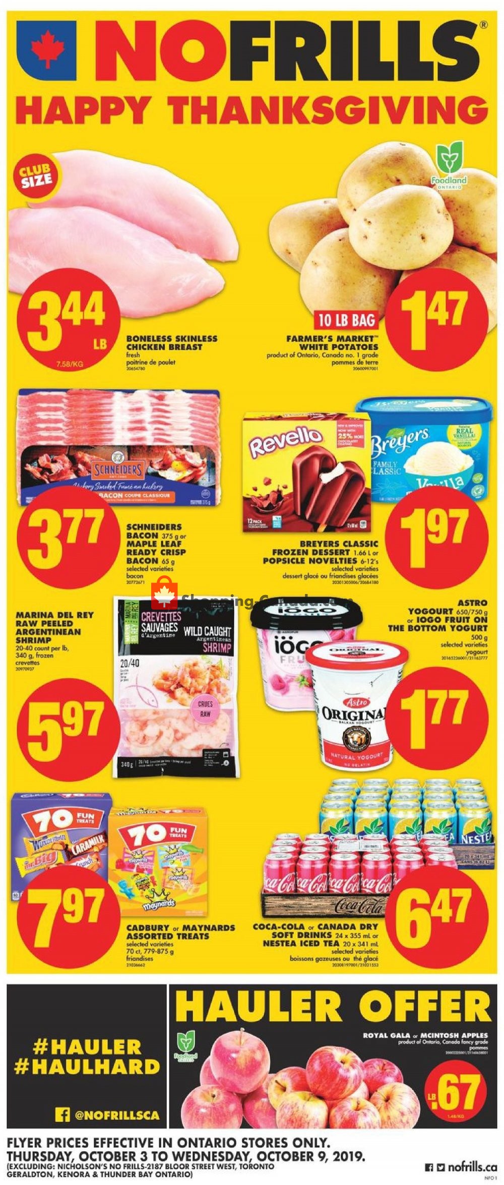 No Frills flyer from Thursday October 3, 2019 to Wednesday October 9, 2019 - page 1