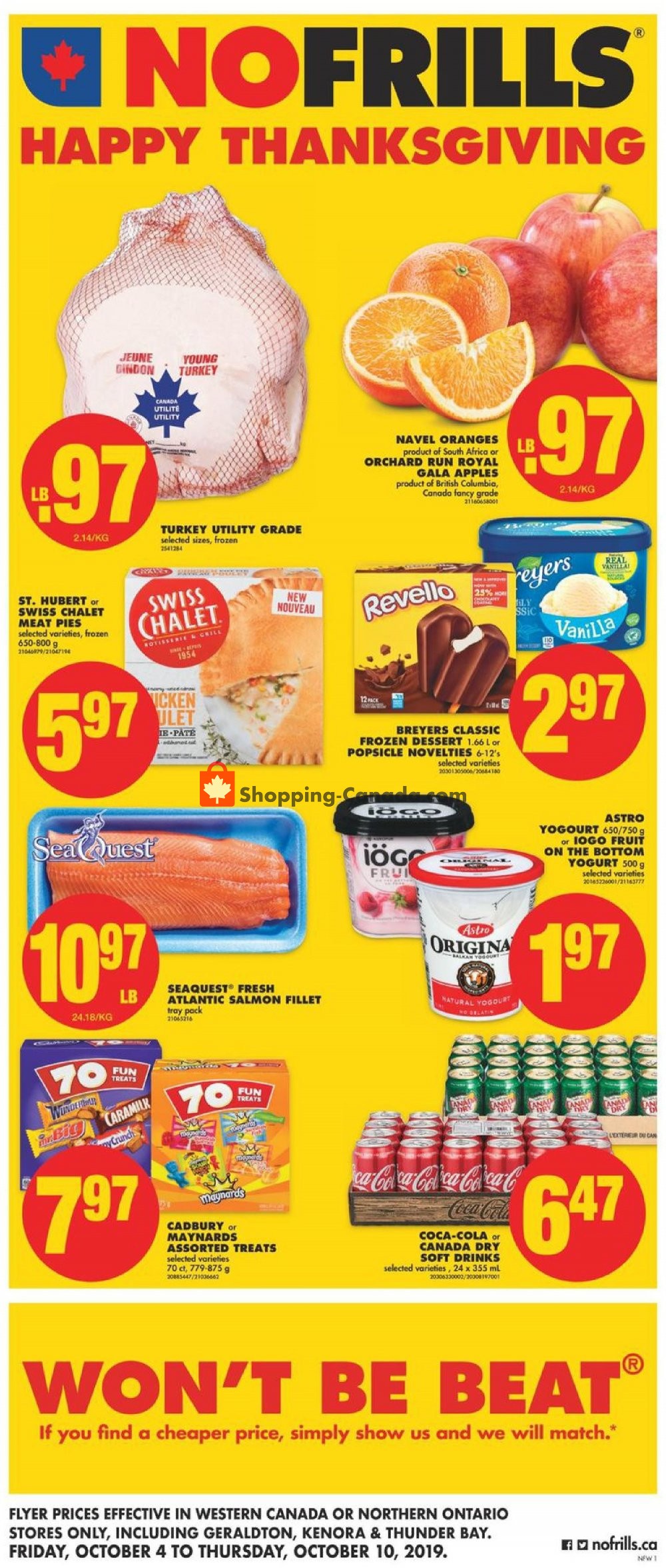 No Frills flyer from Friday October 4, 2019 to Thursday October 10, 2019 - page 1