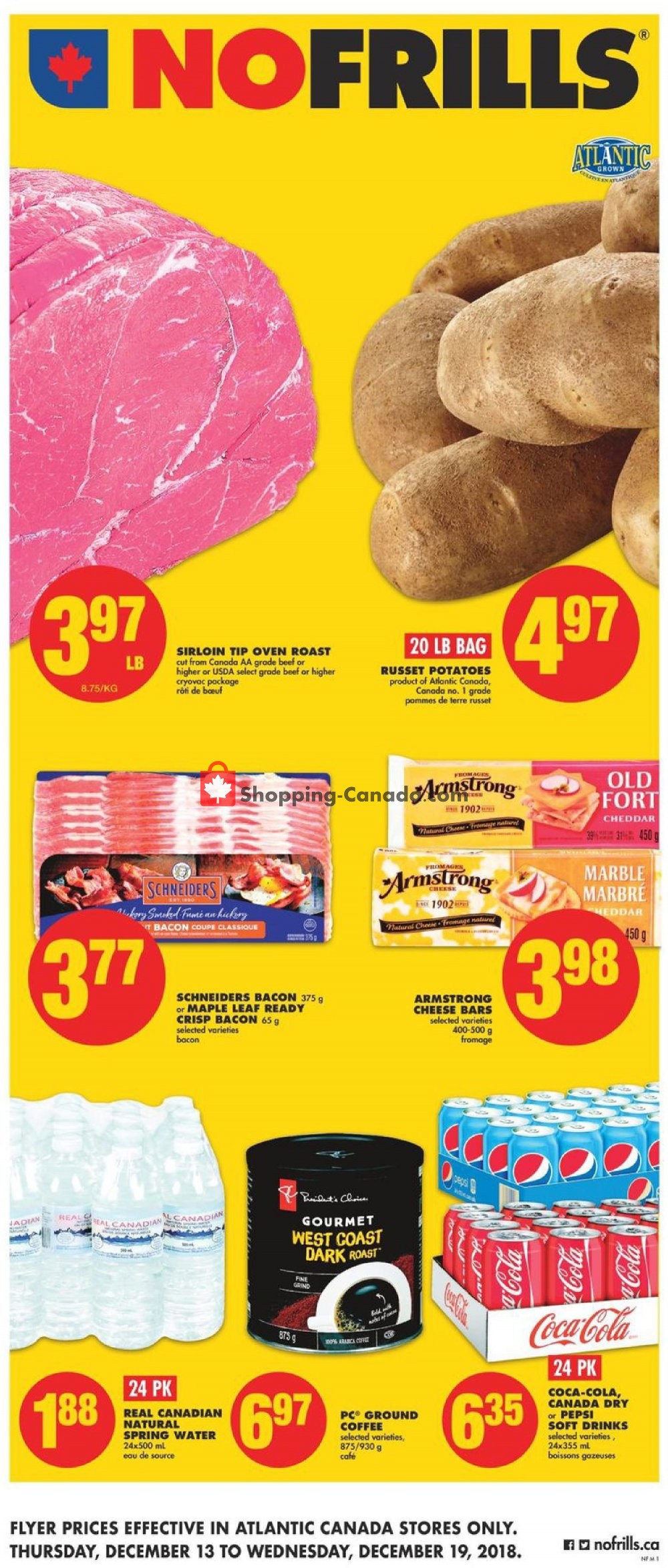 No Frills flyer from Thursday December 13, 2018 to Wednesday December 19, 2018 - page 1