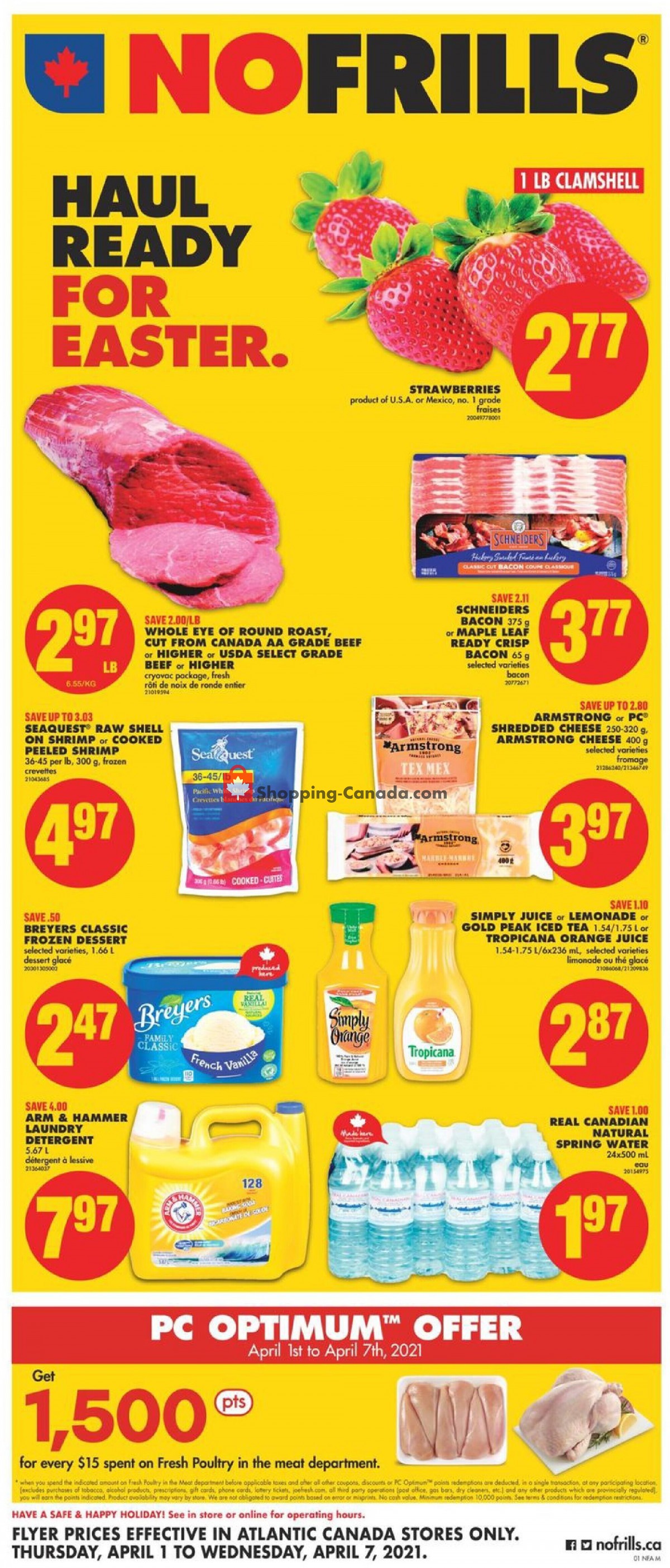 No Frills flyer from Thursday April 1, 2021 to Wednesday April 7, 2021 - page 1