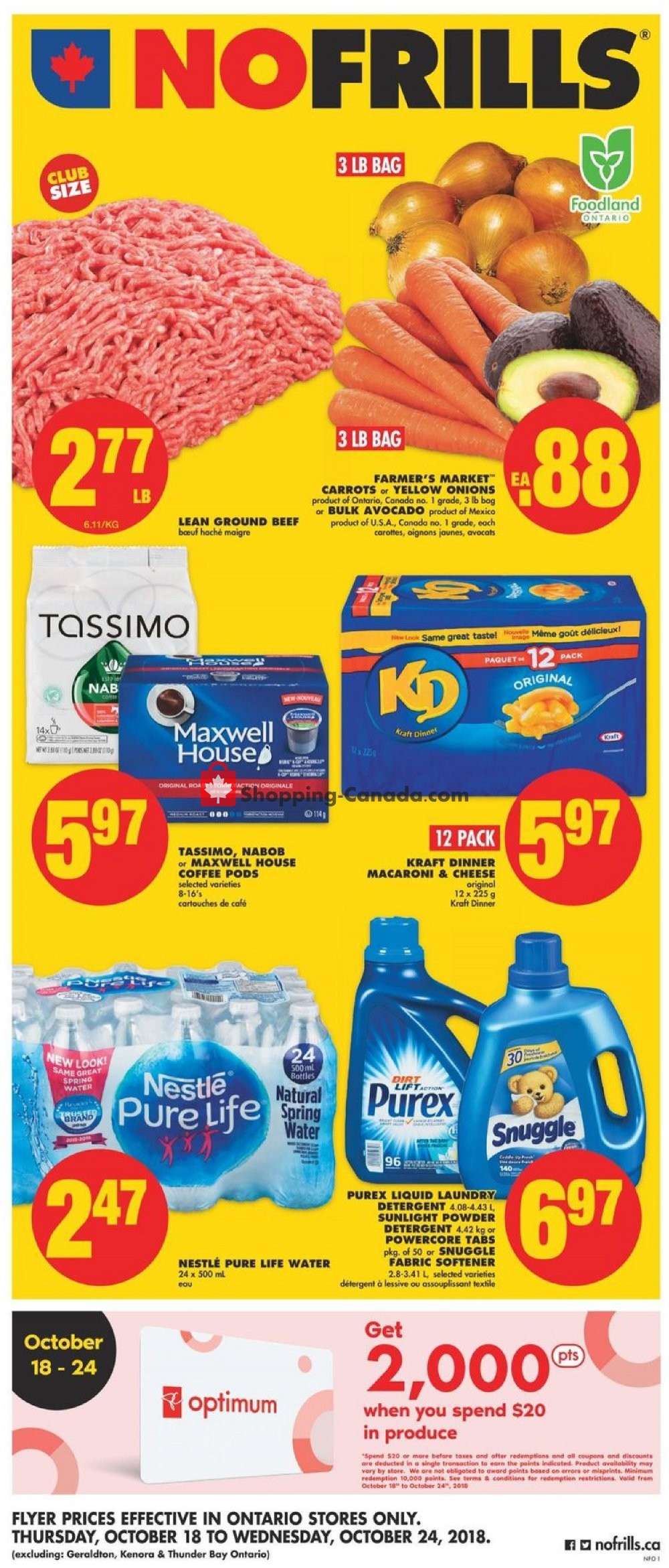 No Frills flyer from Thursday October 18, 2018 to Wednesday October 24, 2018 - page 1
