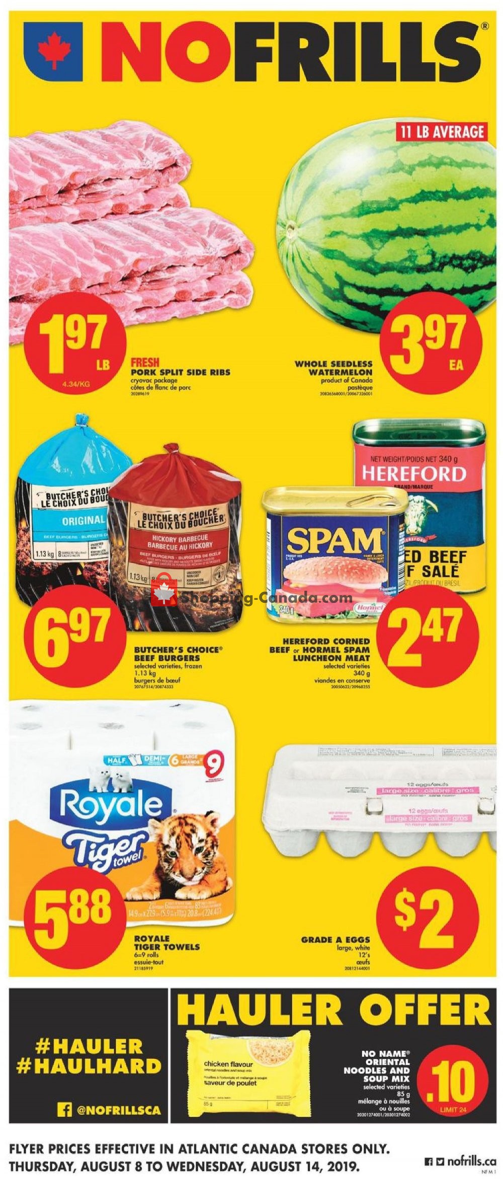 No Frills flyer from Thursday August 8, 2019 to Wednesday August 14, 2019 - page 1