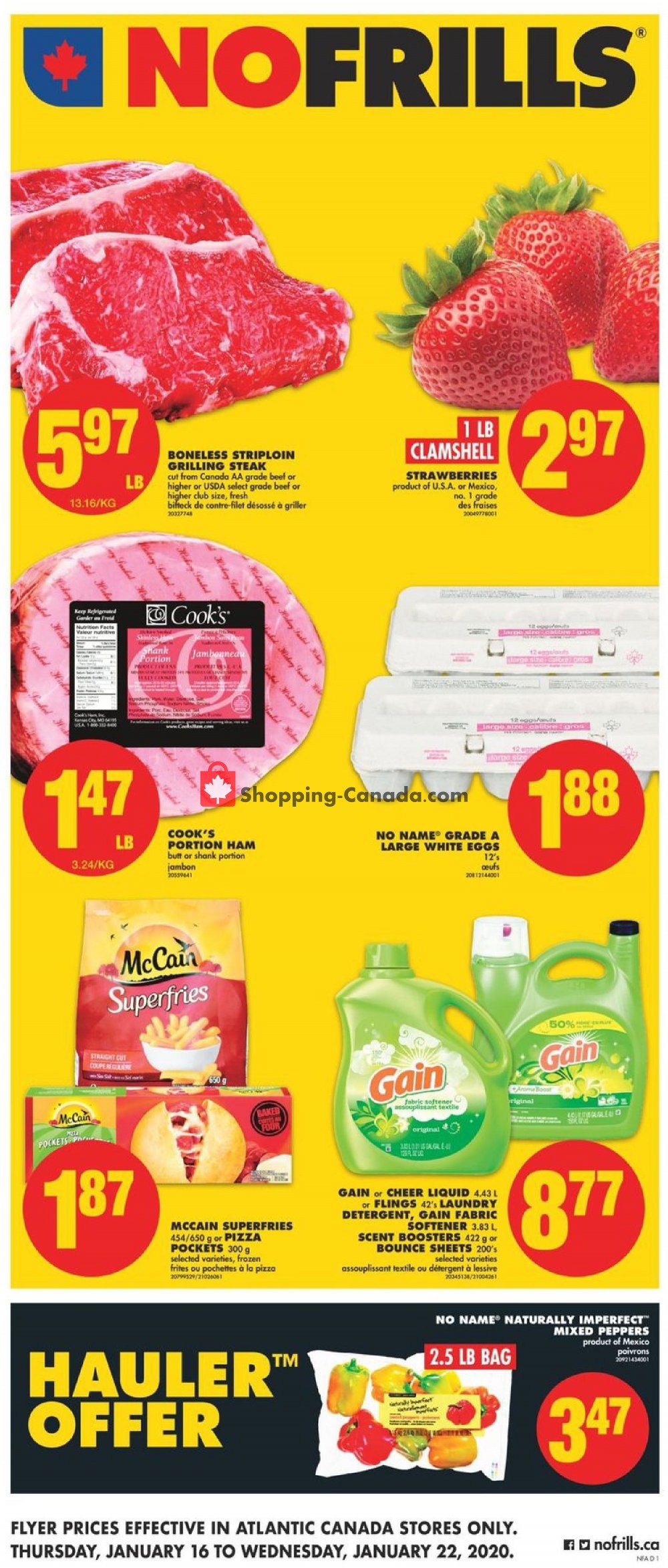No Frills flyer from Thursday January 16, 2020 to Wednesday January 22, 2020 - page 1