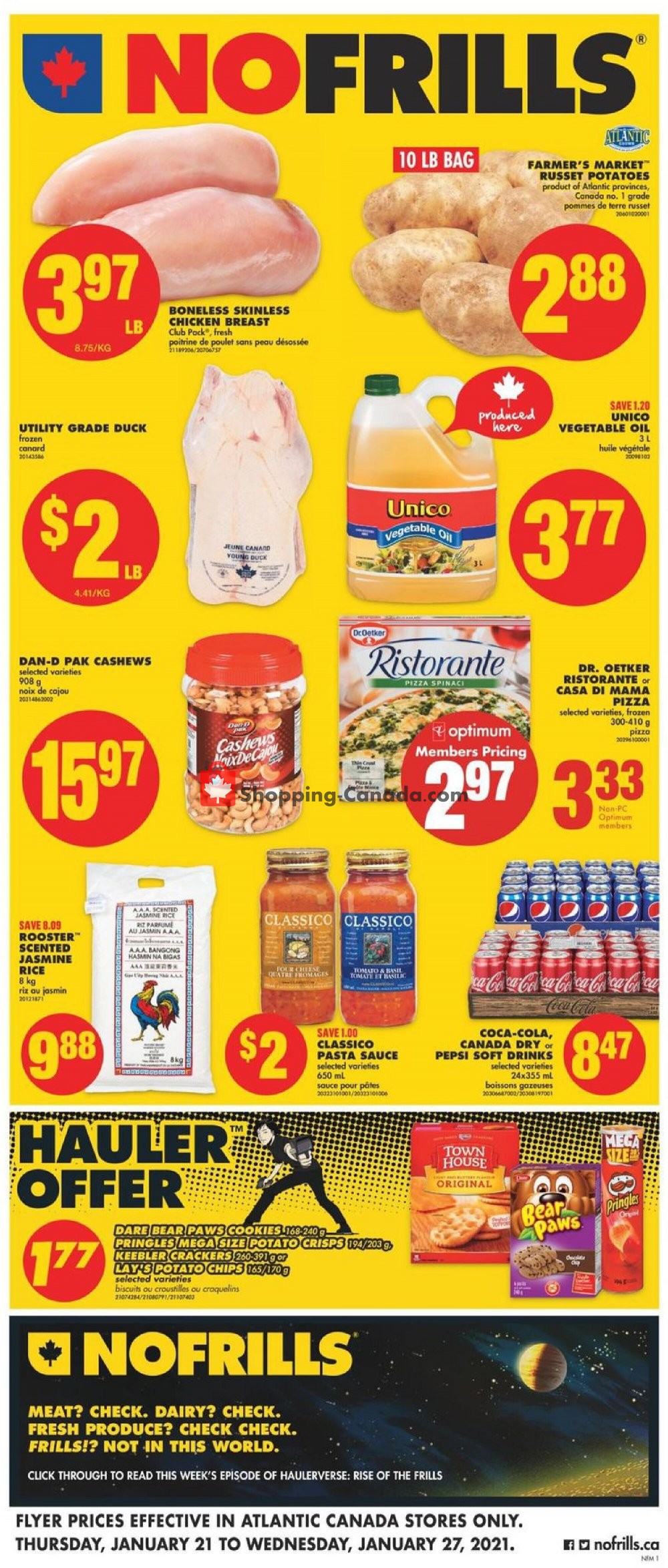 No Frills flyer from Thursday January 21, 2021 to Wednesday January 27, 2021 - page 1