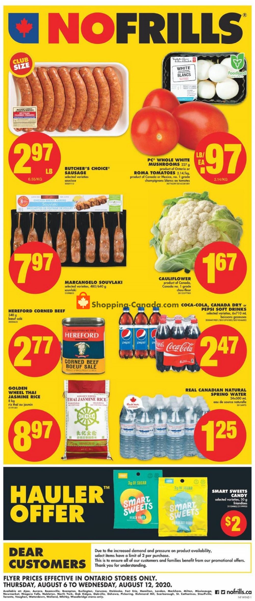 No Frills flyer from Thursday August 6, 2020 to Wednesday August 12, 2020 - page 1