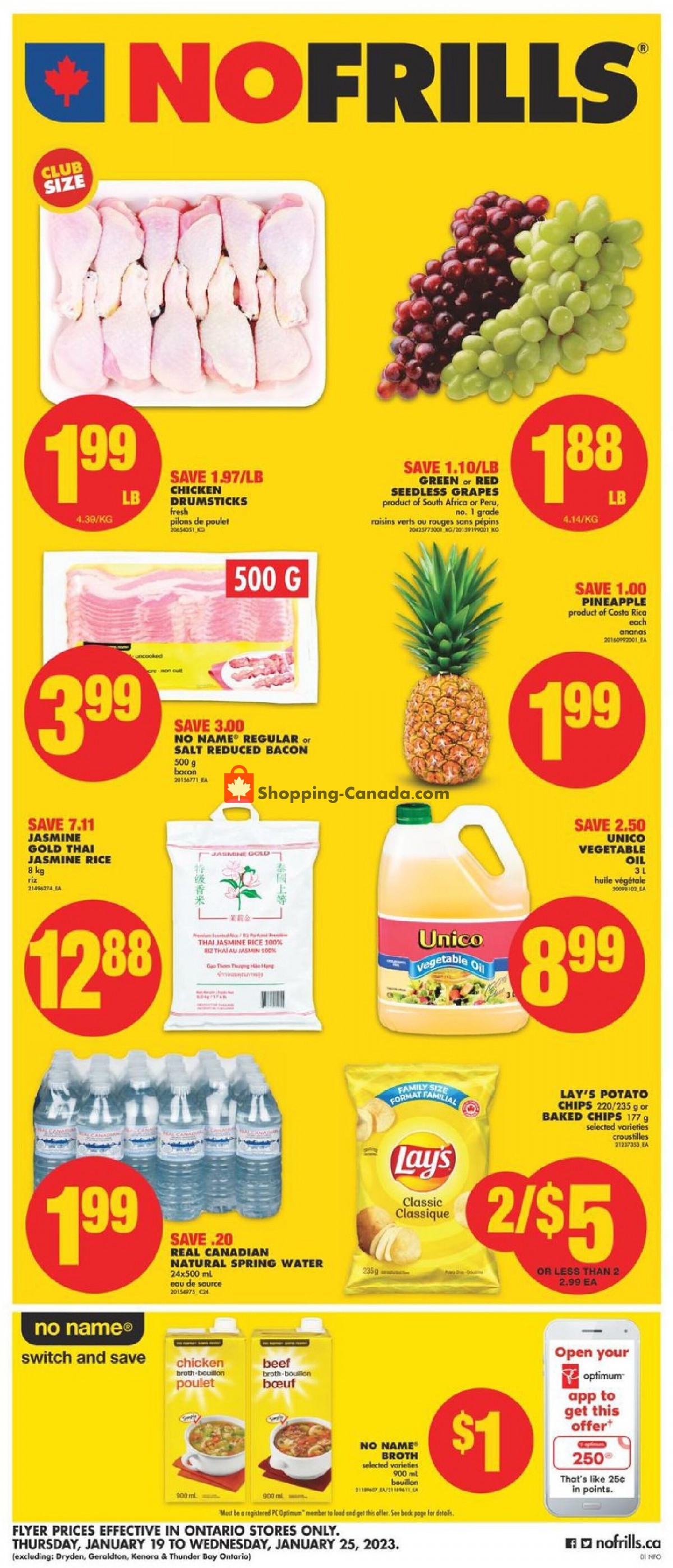 No Frills flyer from Thursday January 19, 2023 to Wednesday January 25, 2023 - page 1