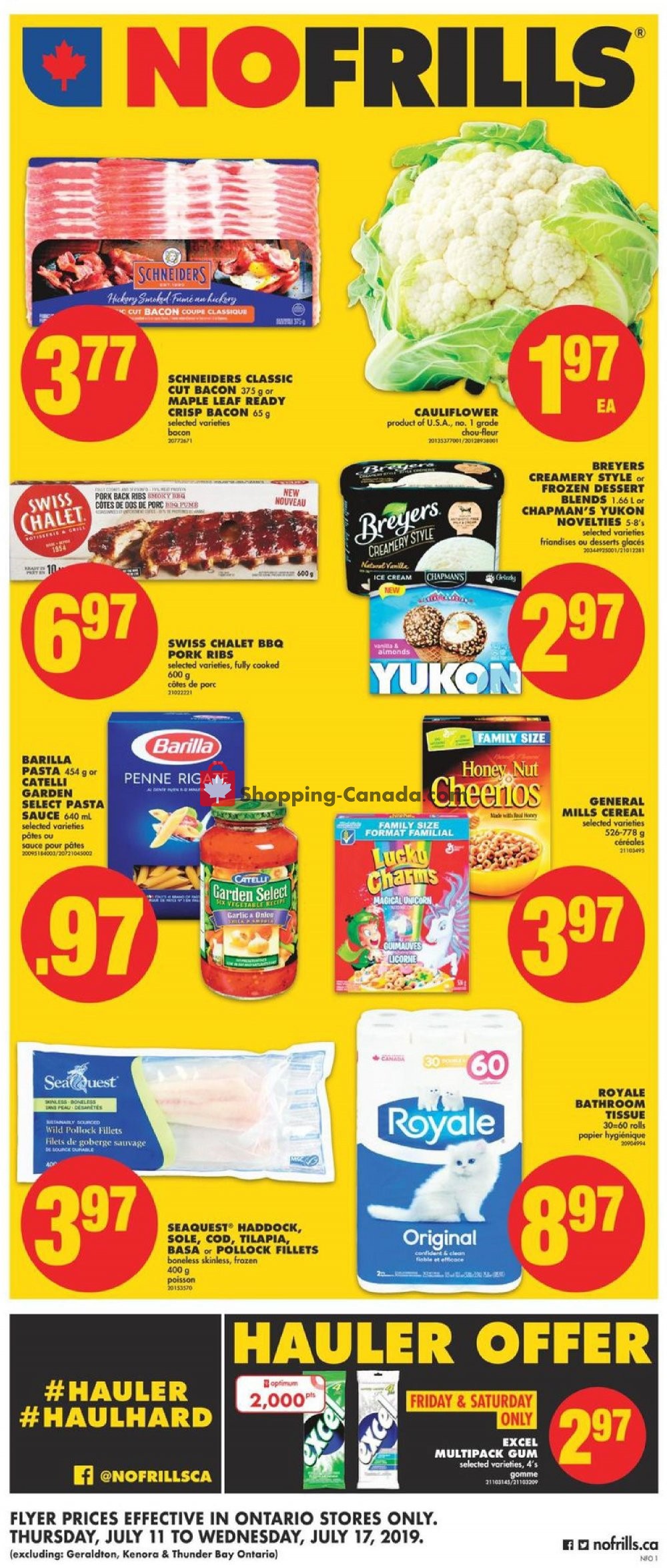 No Frills flyer from Thursday July 11, 2019 to Wednesday July 17, 2019 - page 1