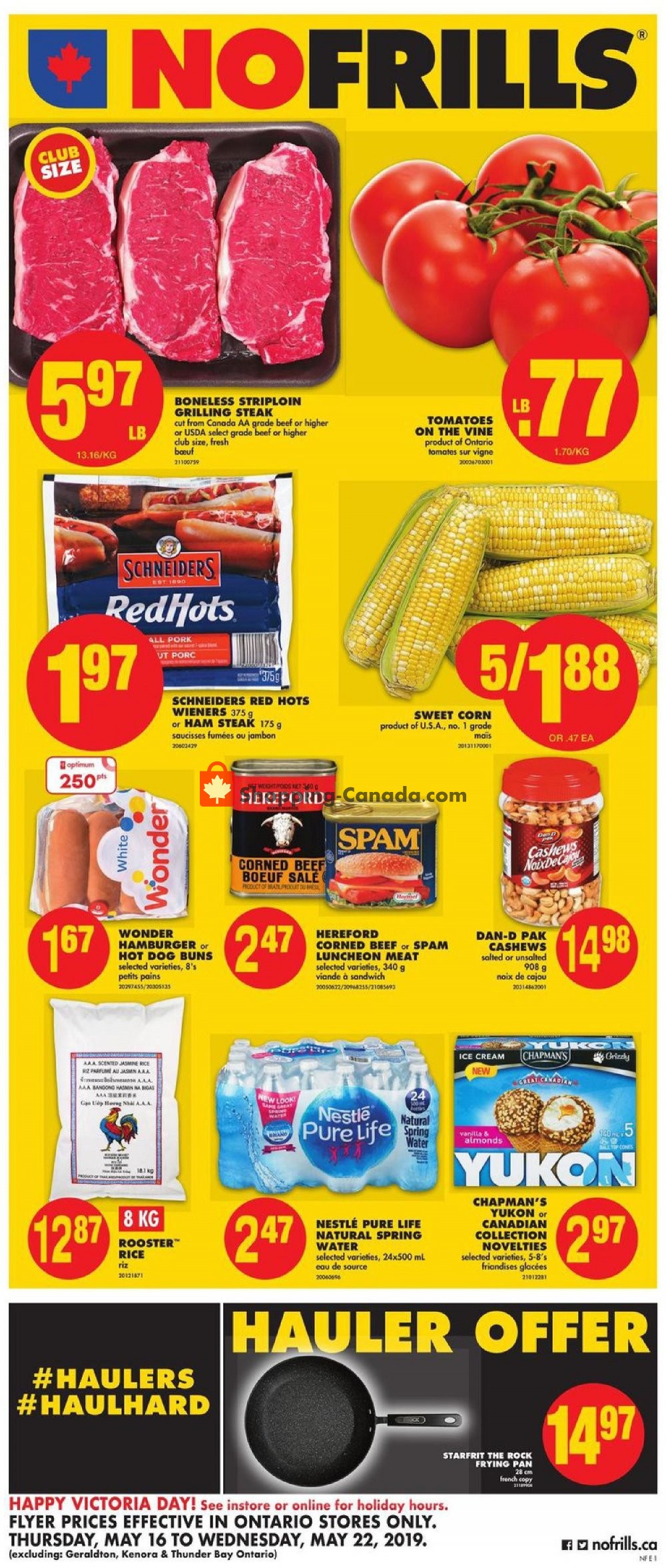 No Frills flyer from Thursday May 16, 2019 to Wednesday May 22, 2019 - page 1