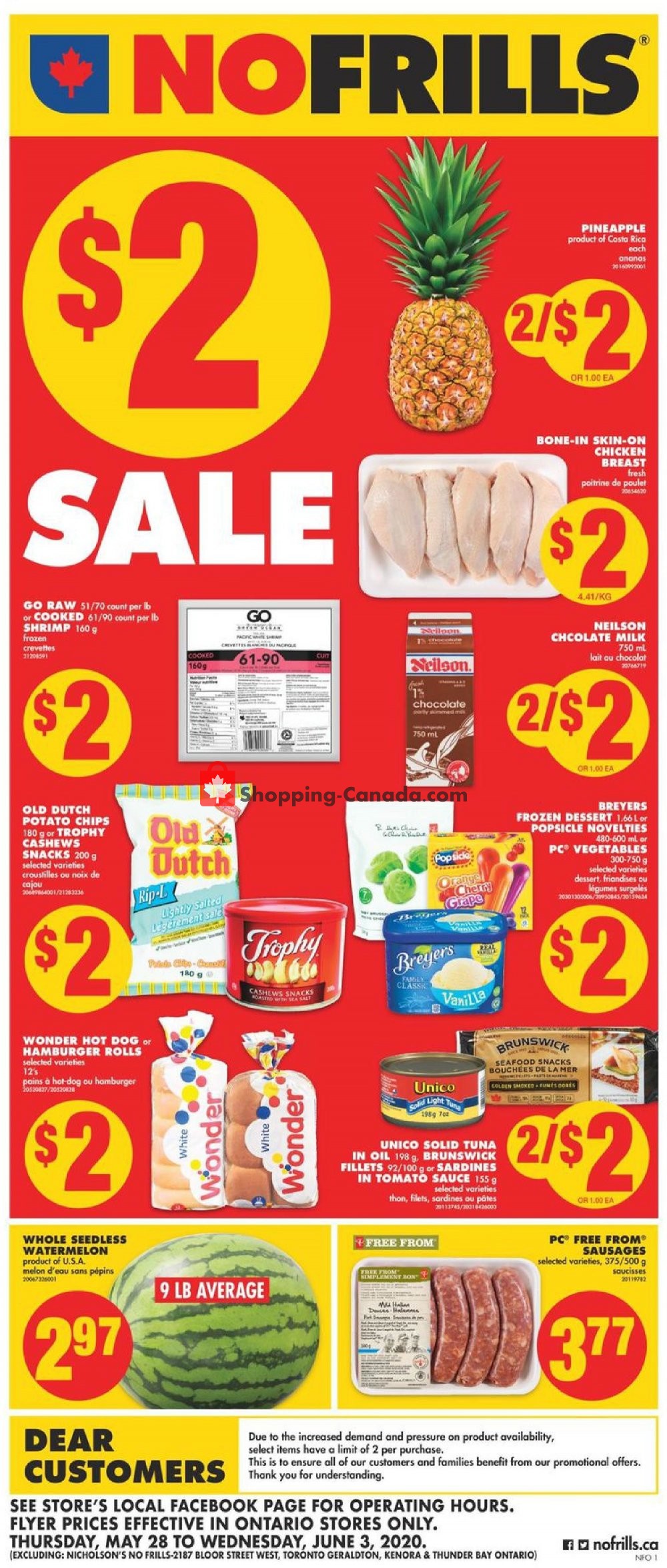 No Frills flyer from Thursday May 28, 2020 to Wednesday June 3, 2020 - page 1