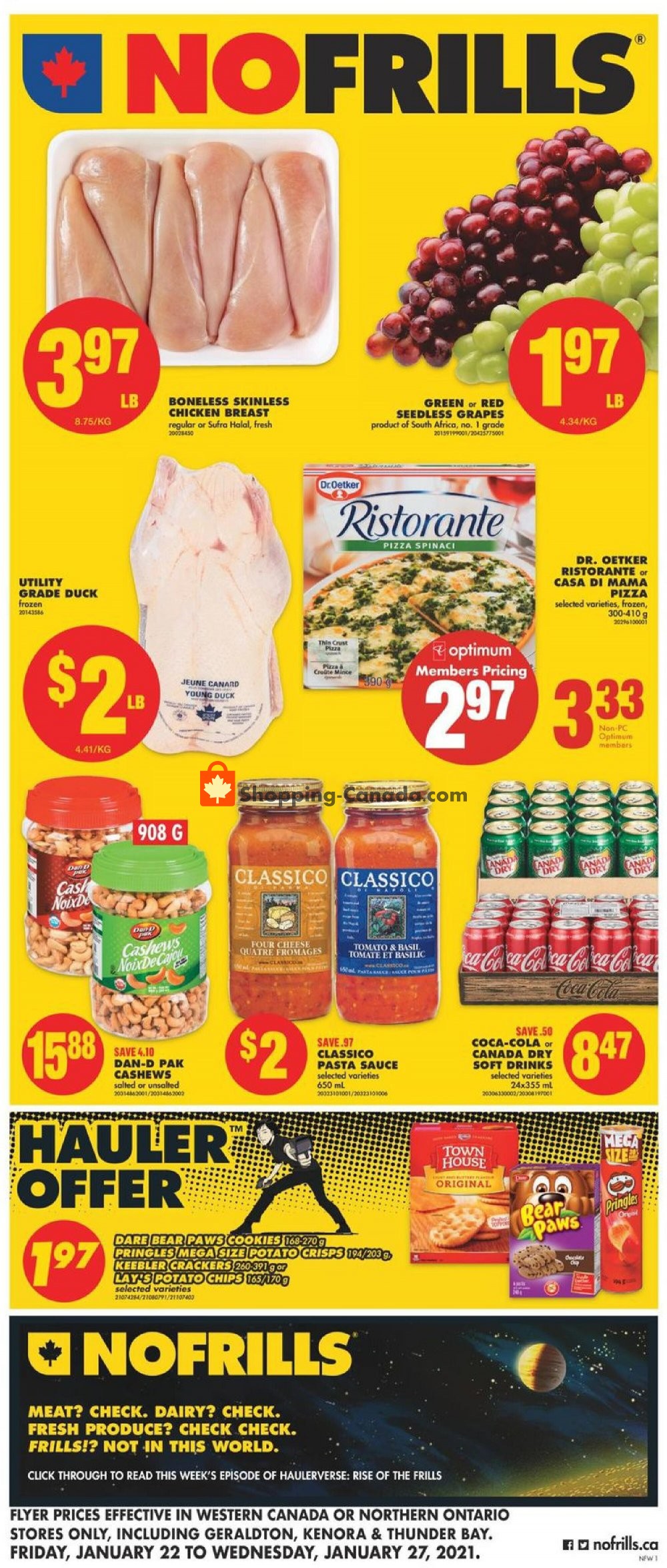 No Frills flyer from Friday January 22, 2021 to Wednesday January 27, 2021 - page 1