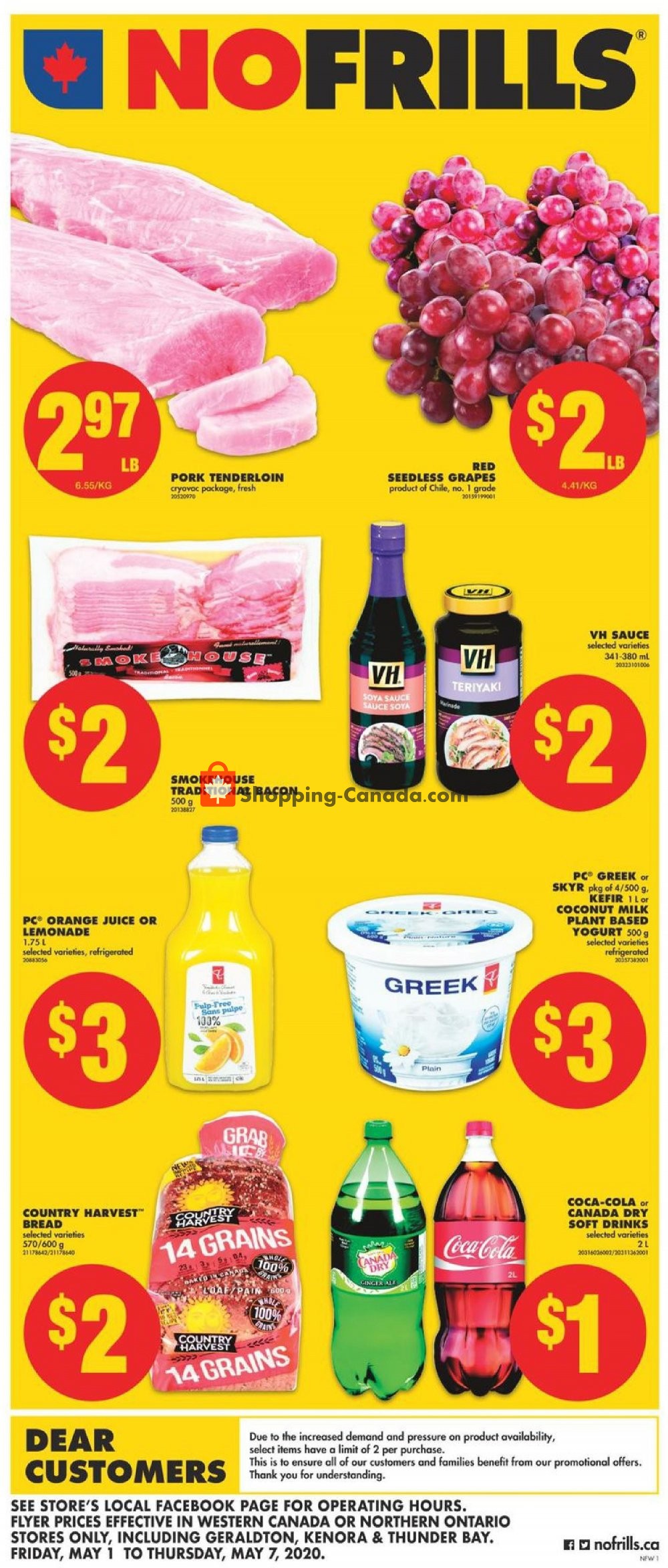 No Frills flyer from Friday May 1, 2020 to Thursday May 7, 2020 - page 1