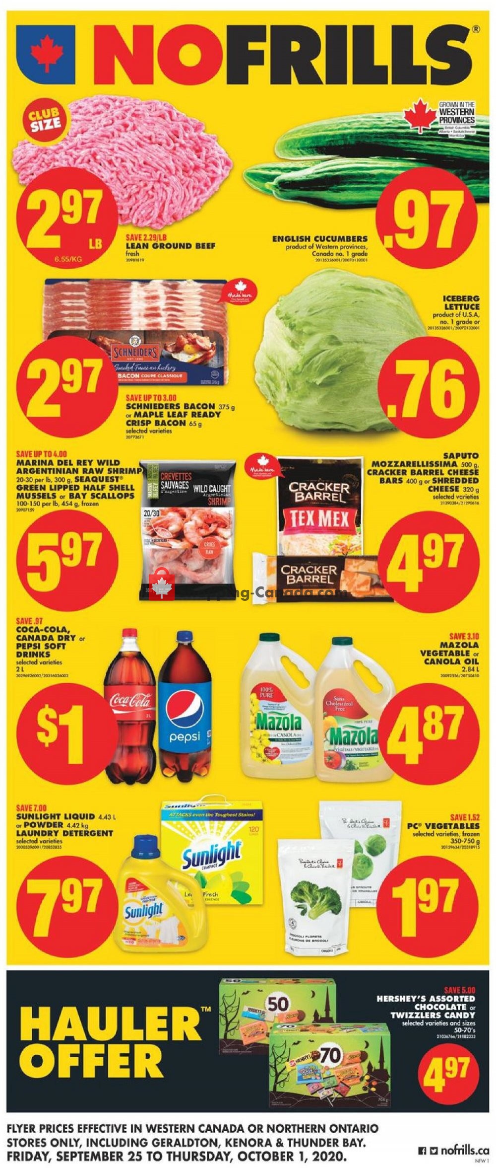 No Frills Canada, flyer (Special Offer SK) September 25 October