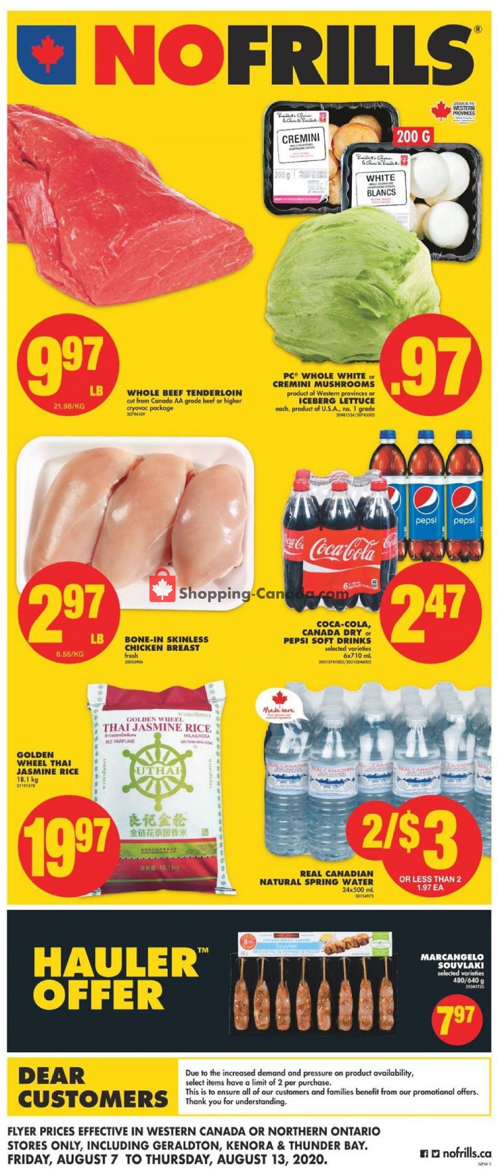No Frills flyer from Friday August 7, 2020 to Thursday August 13, 2020 - page 1