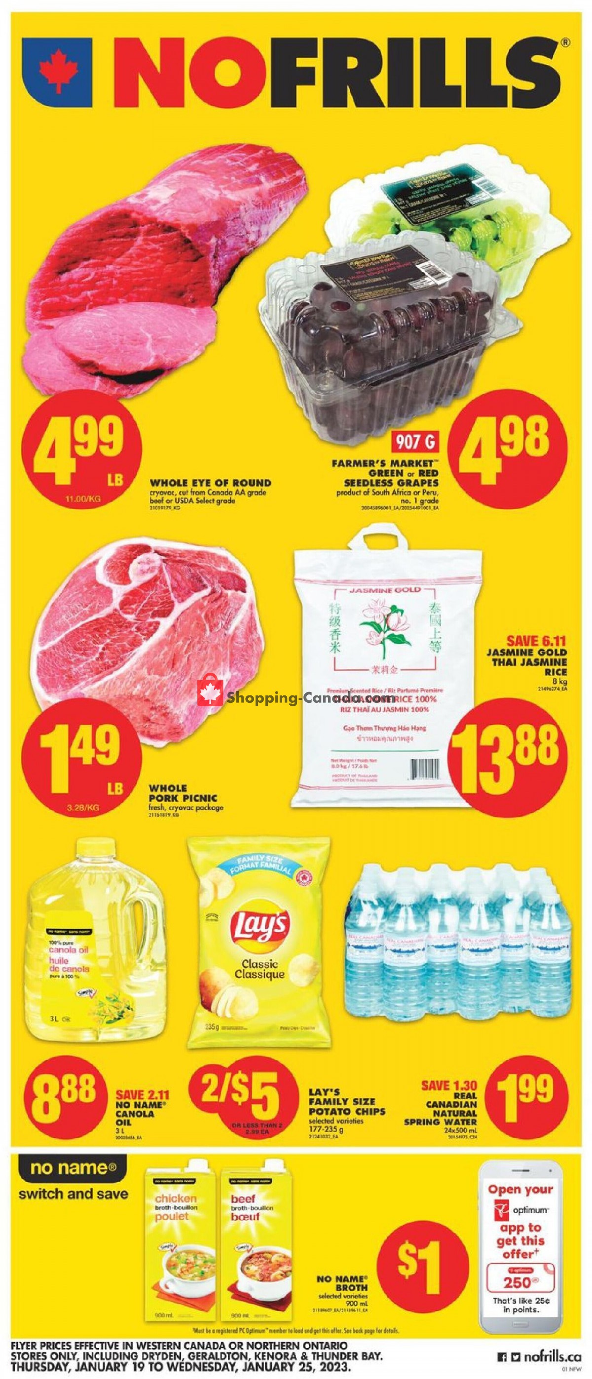 No Frills flyer from Thursday January 19, 2023 to Wednesday January 25, 2023 - page 1