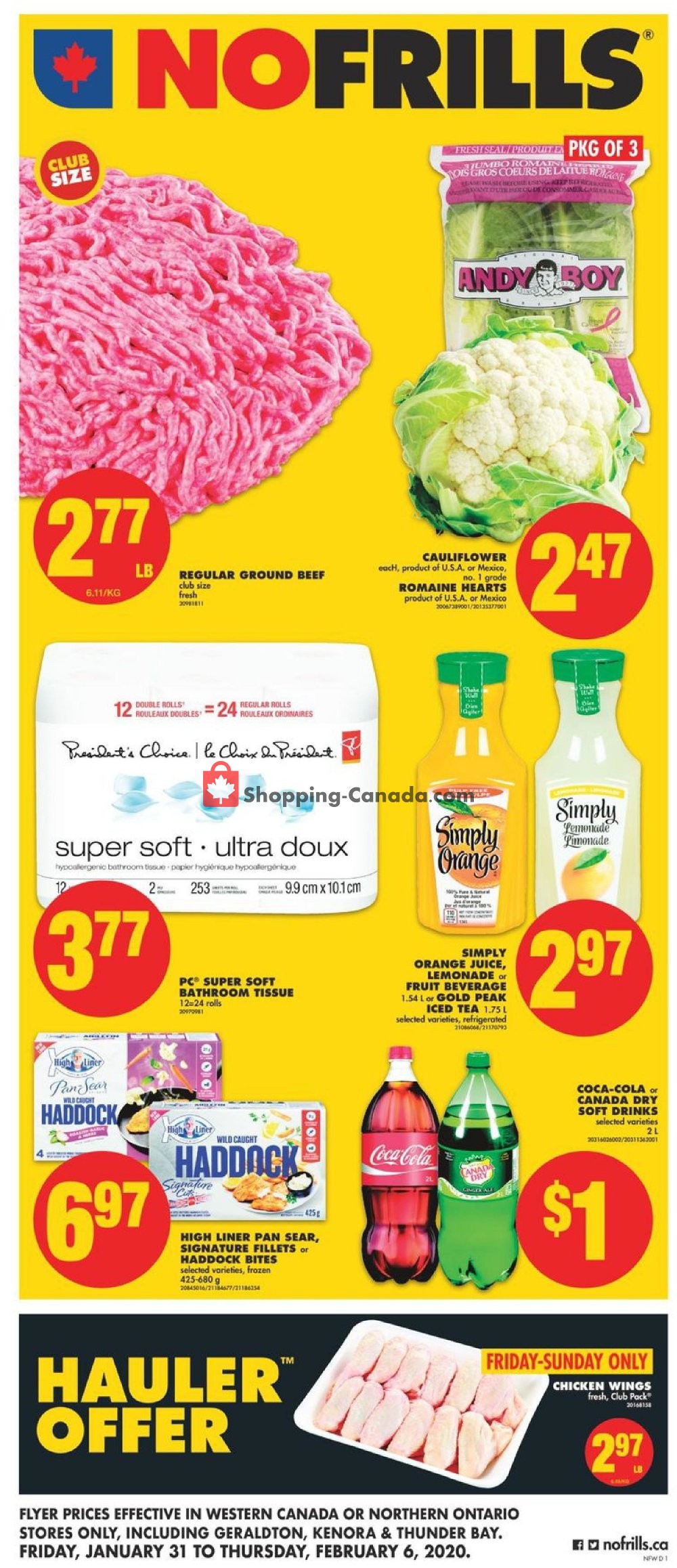 No Frills flyer from Friday January 31, 2020 to Thursday February 6, 2020 - page 1