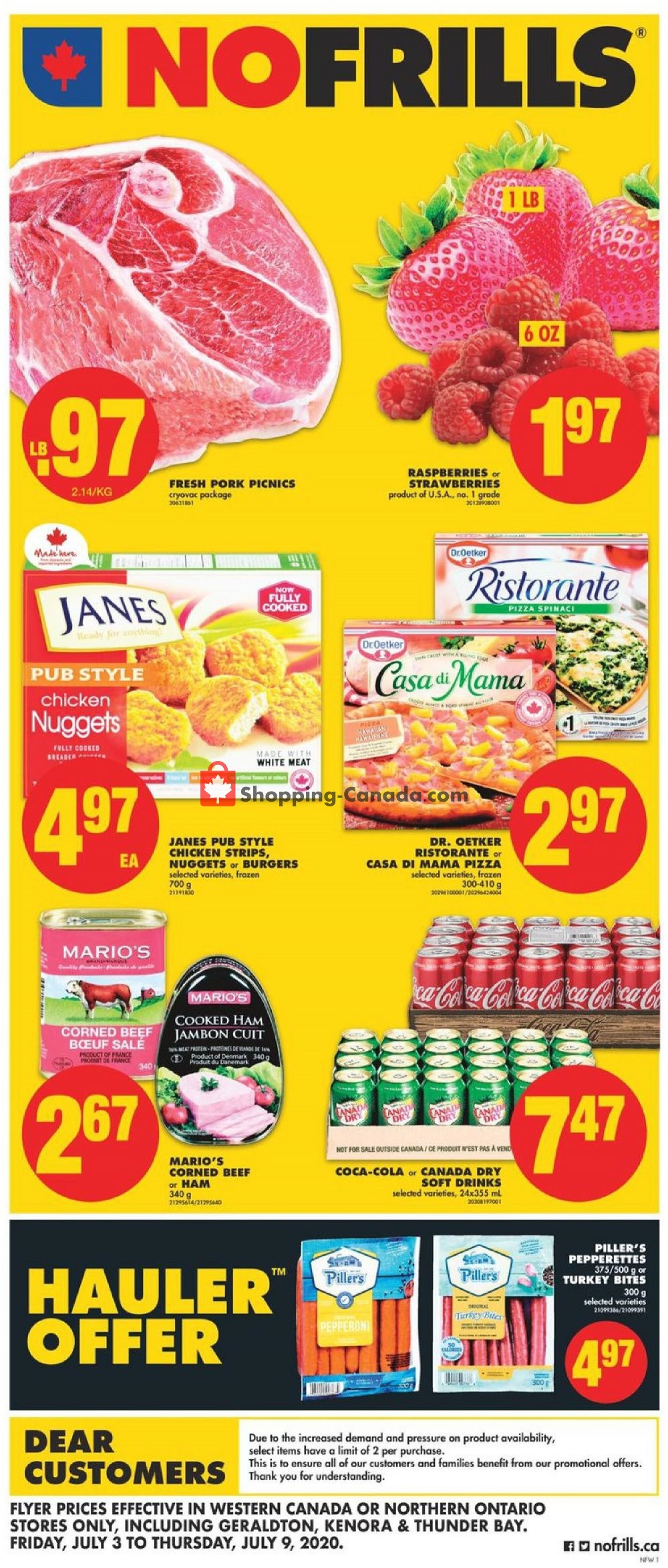 No Frills flyer from Friday July 3, 2020 to Thursday July 9, 2020 - page 1