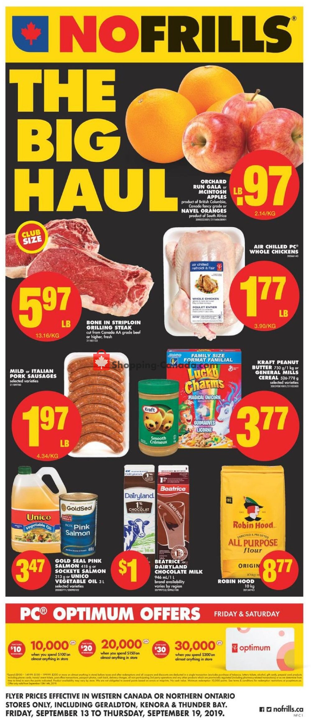 No Frills flyer from Friday September 13, 2019 to Thursday September 19, 2019 - page 1