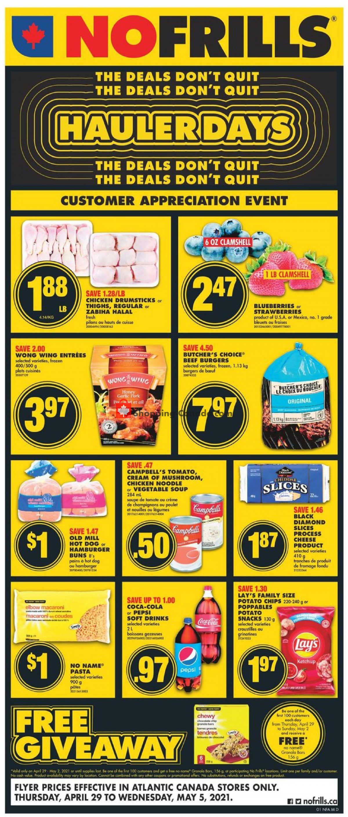 No Frills flyer from Thursday April 29, 2021 to Wednesday May 5, 2021 - page 1