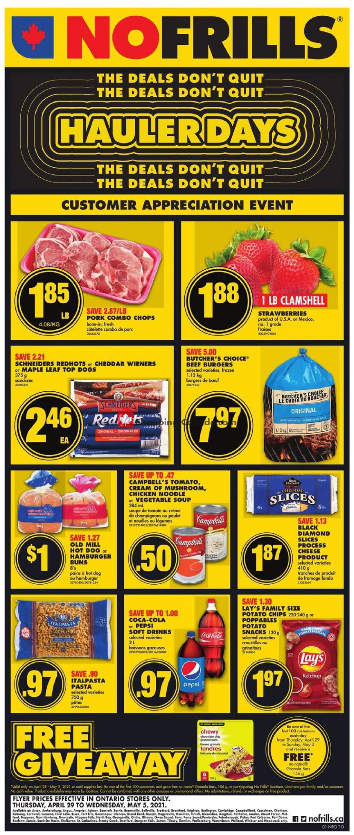 No Frills flyer from Thursday April 29, 2021 to Wednesday May 5, 2021 - page 1