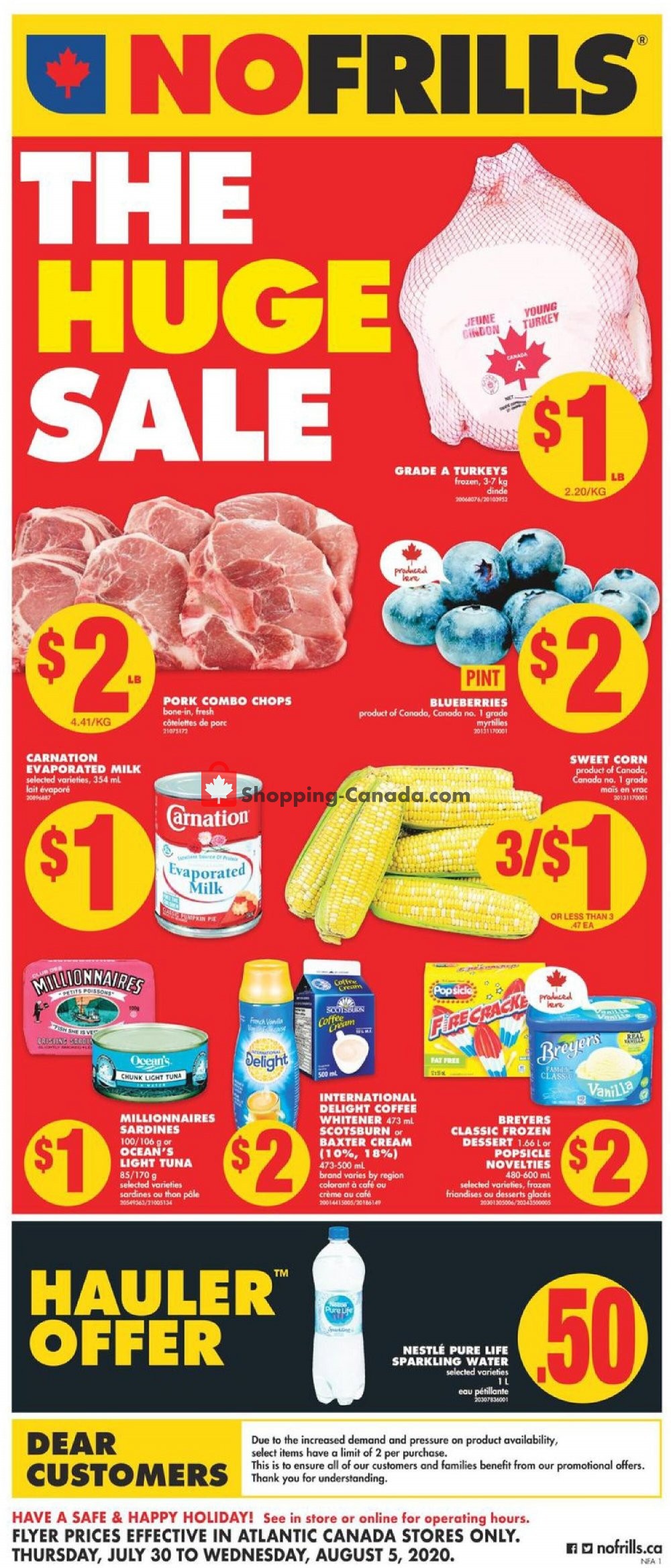 No Frills flyer from Thursday July 30, 2020 to Wednesday August 5, 2020 - page 1