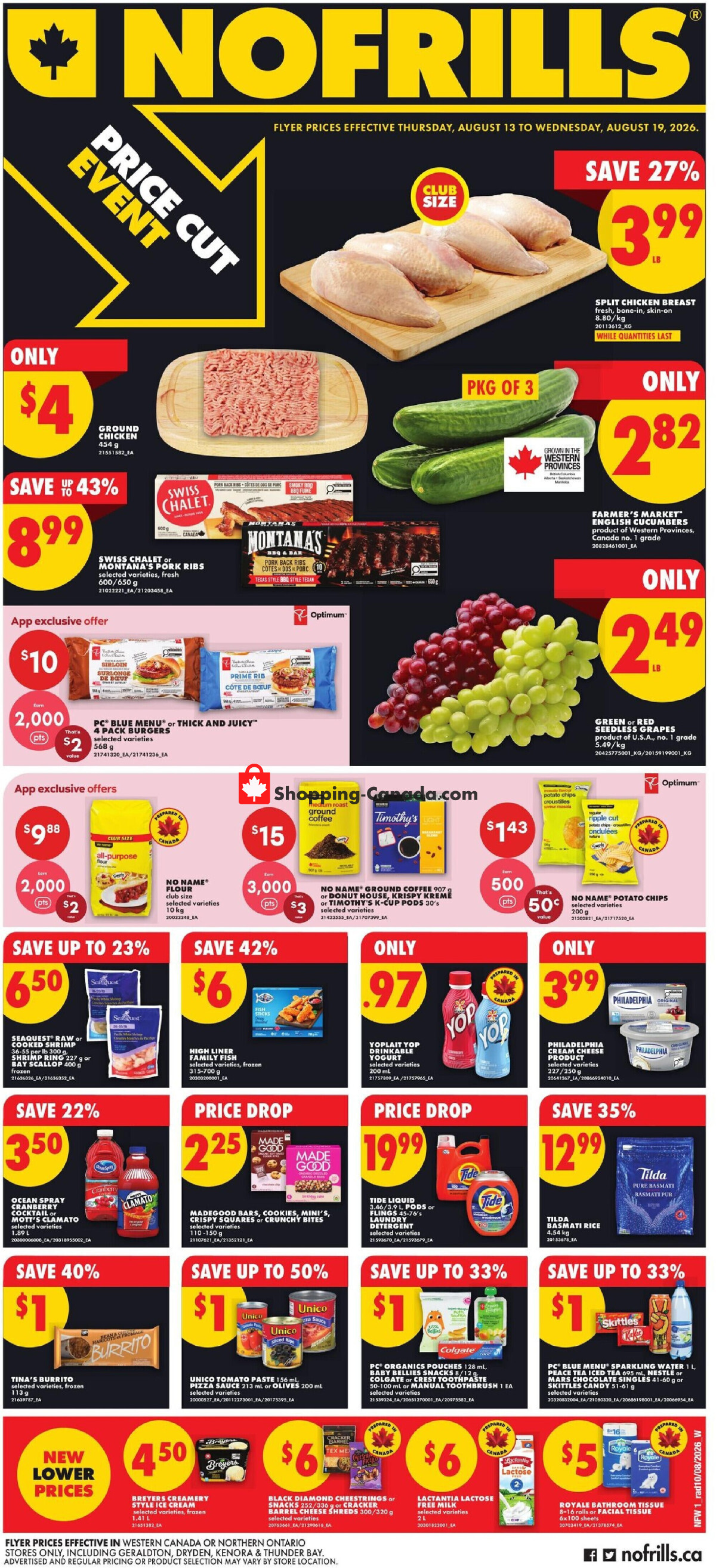 No Frills flyer from Thursday August 13, 2026 to Wednesday August 19, 2026 - page 1
