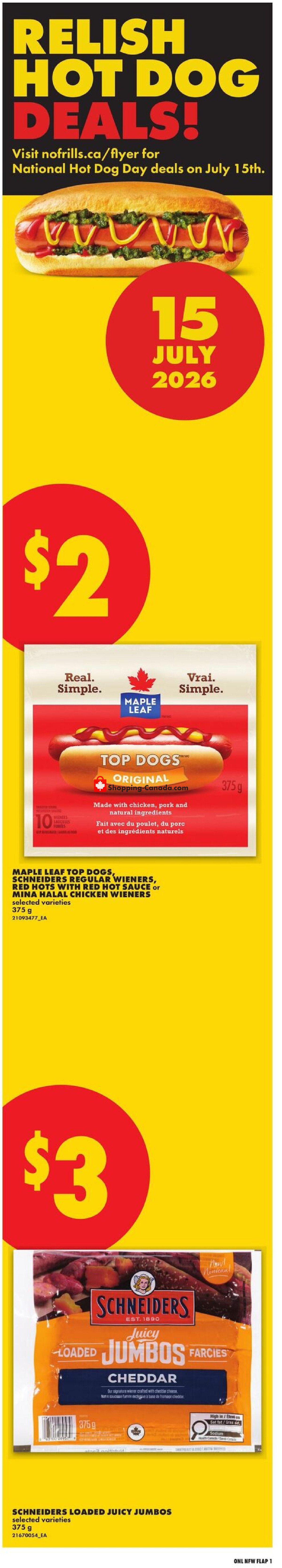 No Frills flyer from Thursday July 9, 2026 to Wednesday July 15, 2026 - page 1