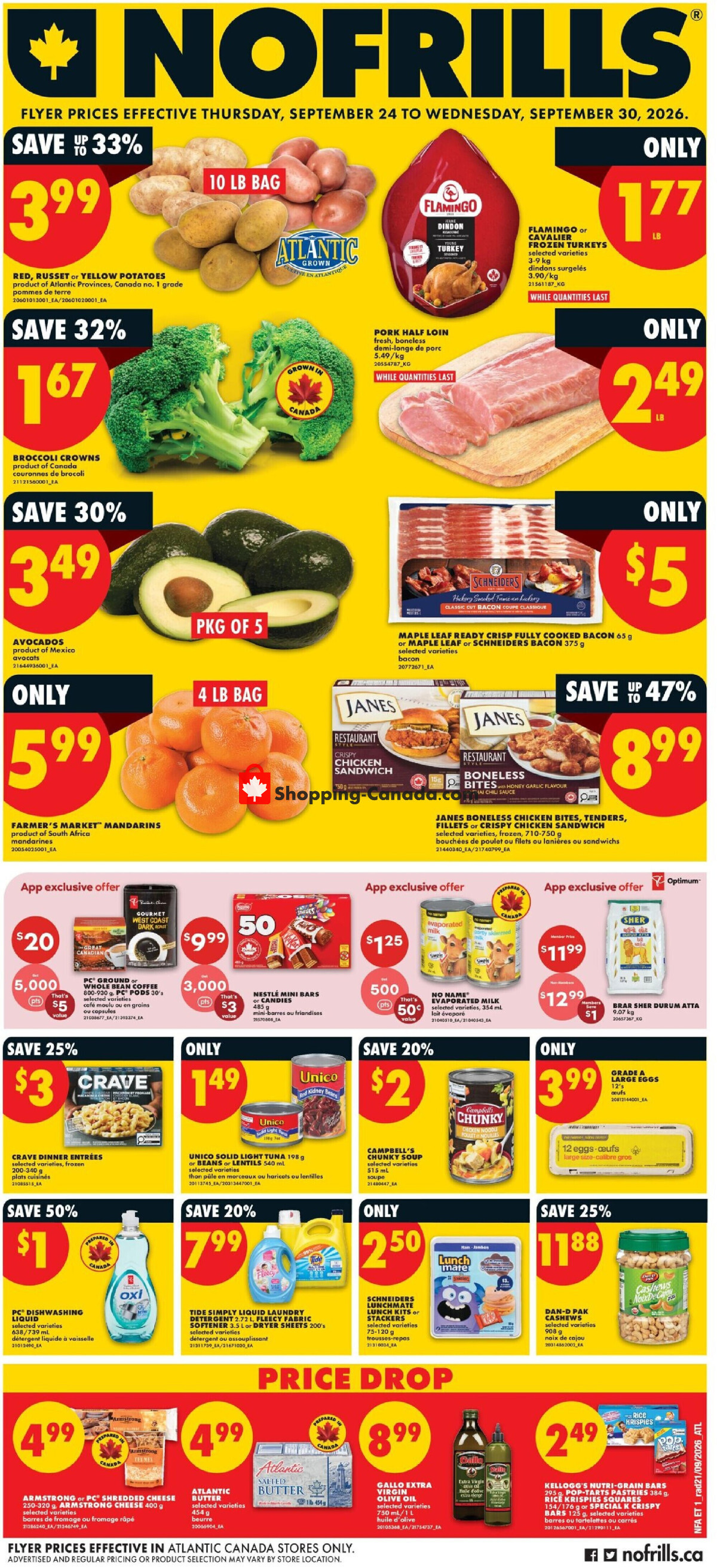 No Frills flyer from Thursday September 24, 2026 to Wednesday September 30, 2026 - page 1