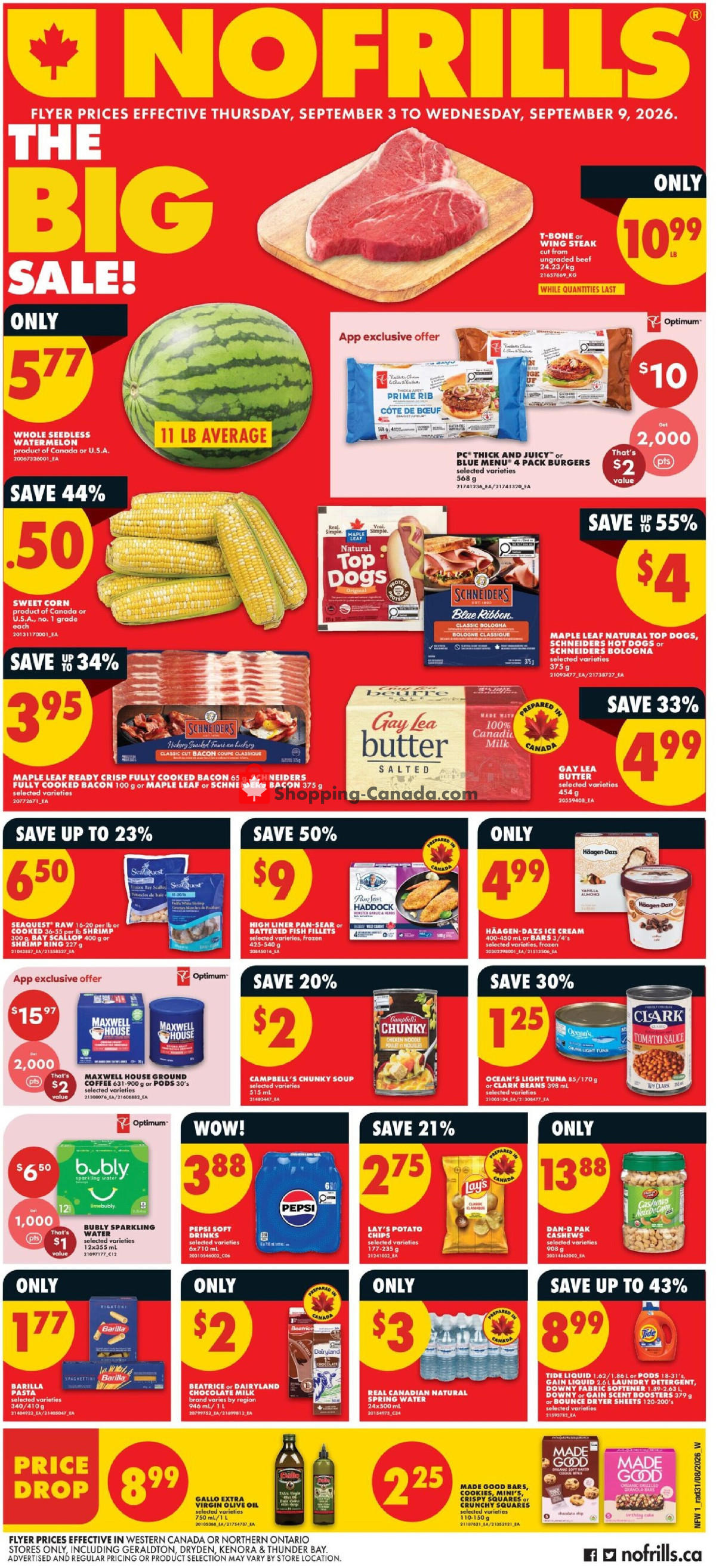 No Frills flyer from Thursday September 3, 2026 to Wednesday September 9, 2026 - page 1