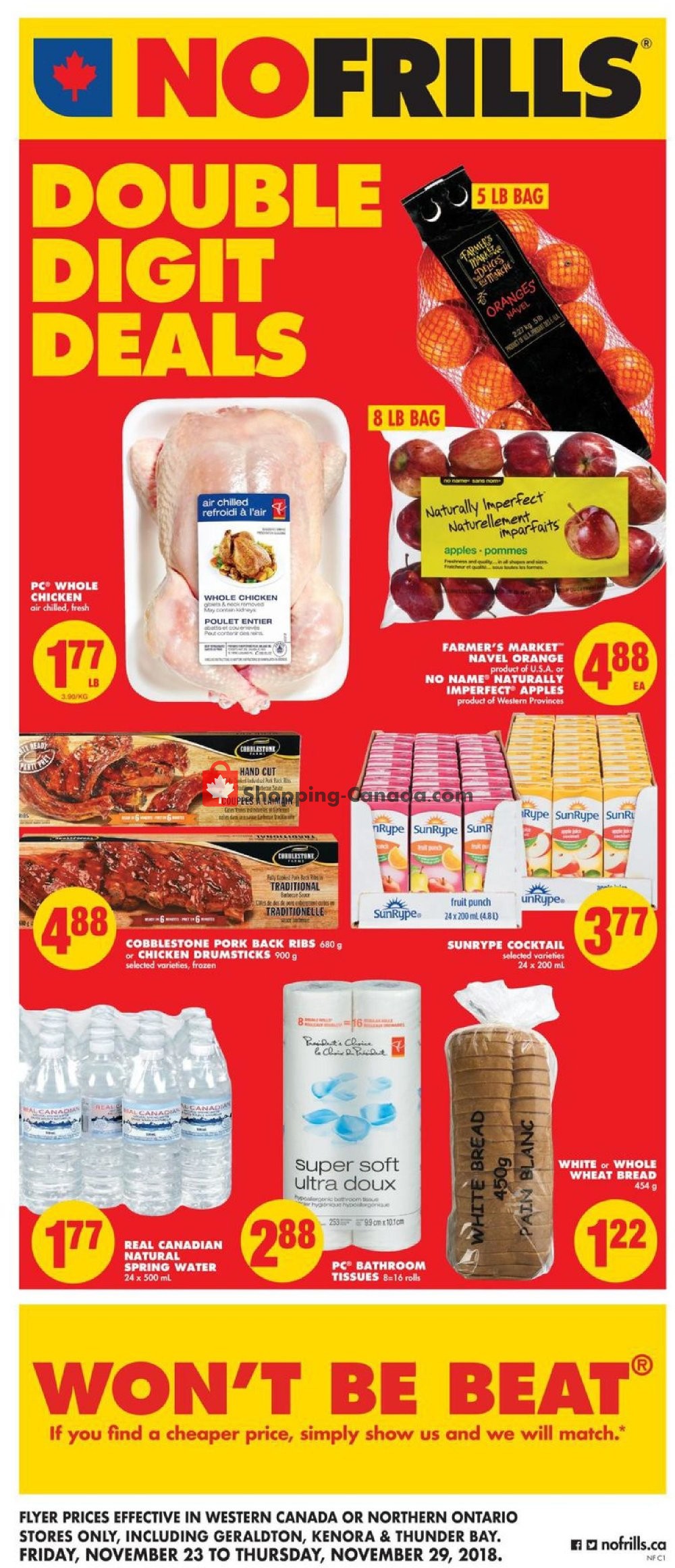 No Frills flyer from Friday November 23, 2018 to Thursday November 29, 2018 - page 1