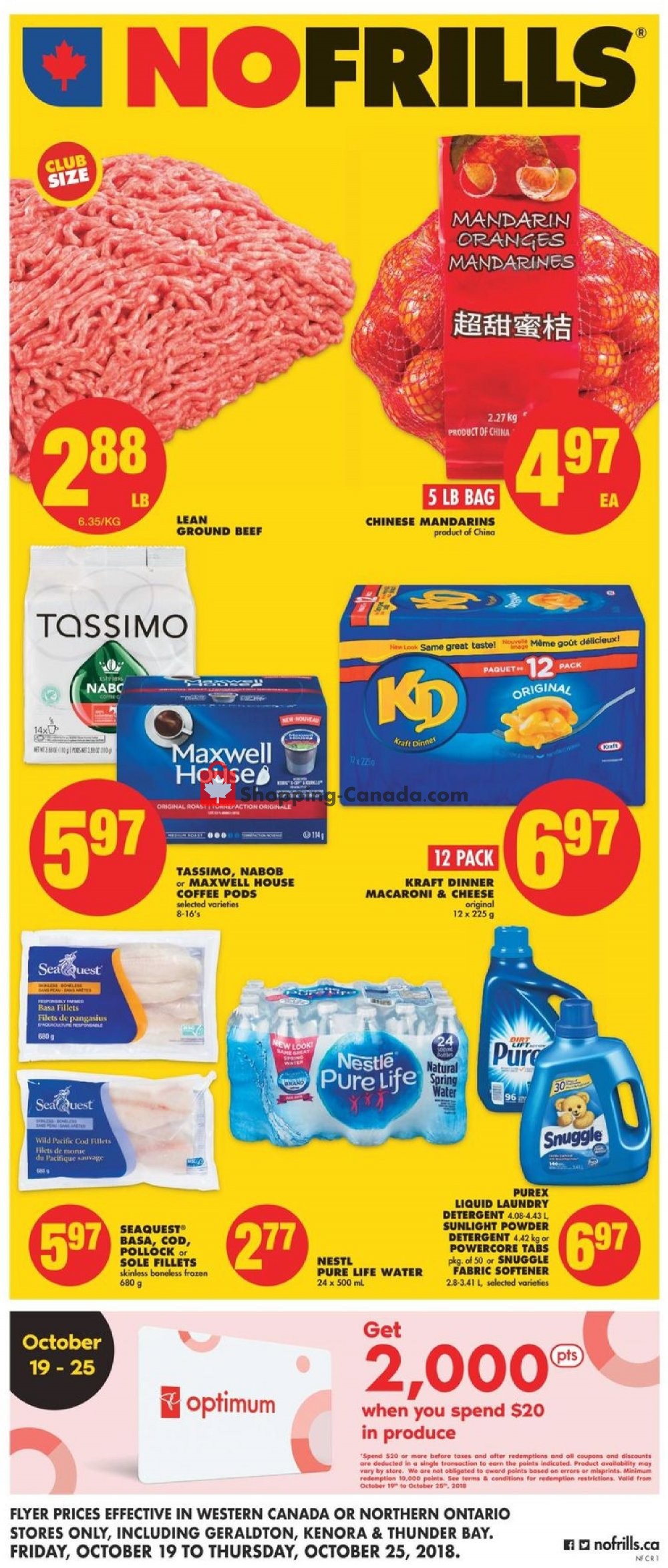 No Frills flyer from Friday October 19, 2018 to Thursday October 25, 2018 - page 1