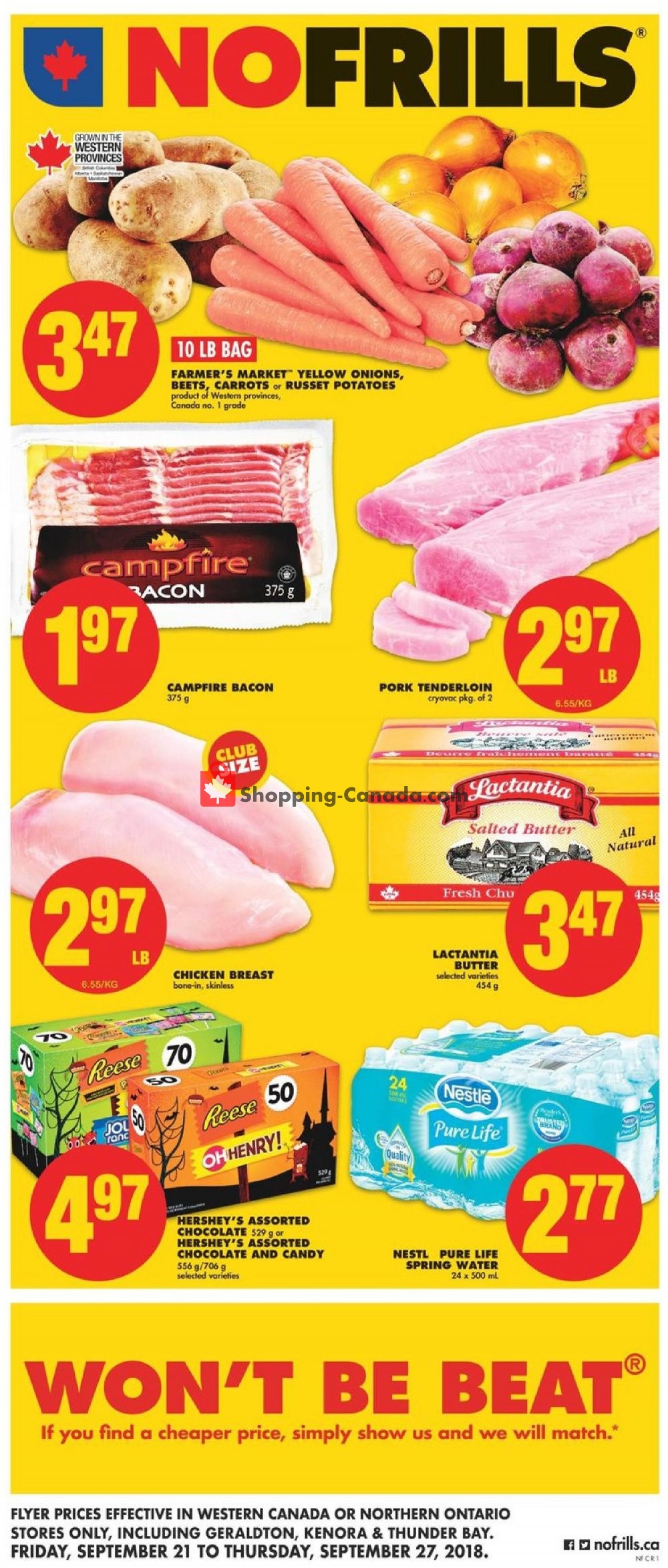 No Frills flyer from Friday September 21, 2018 to Thursday September 27, 2018 - page 1